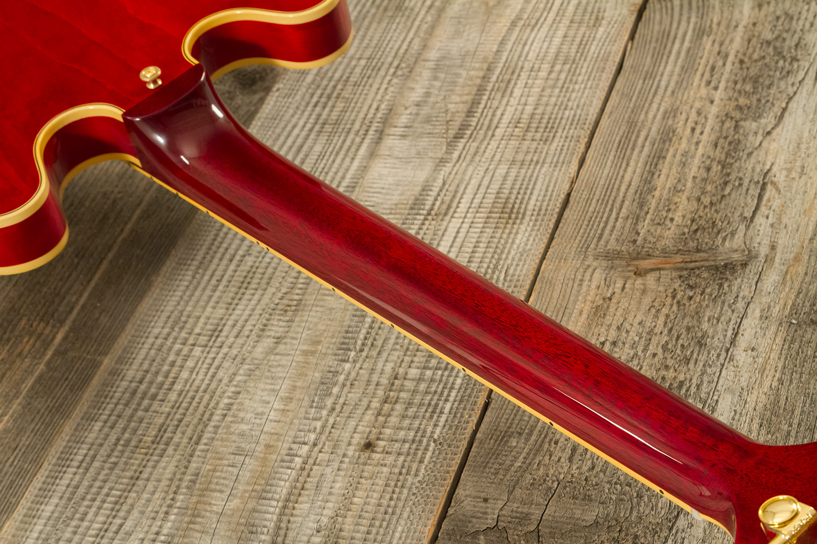 Gibson Custom Shop M2m Es355 1959 Bigsby Custom Made Plate 2h Trem Eb #a950134 - Vos 60s Cherry - Semi-Hollow E-Gitarre - Variation 10