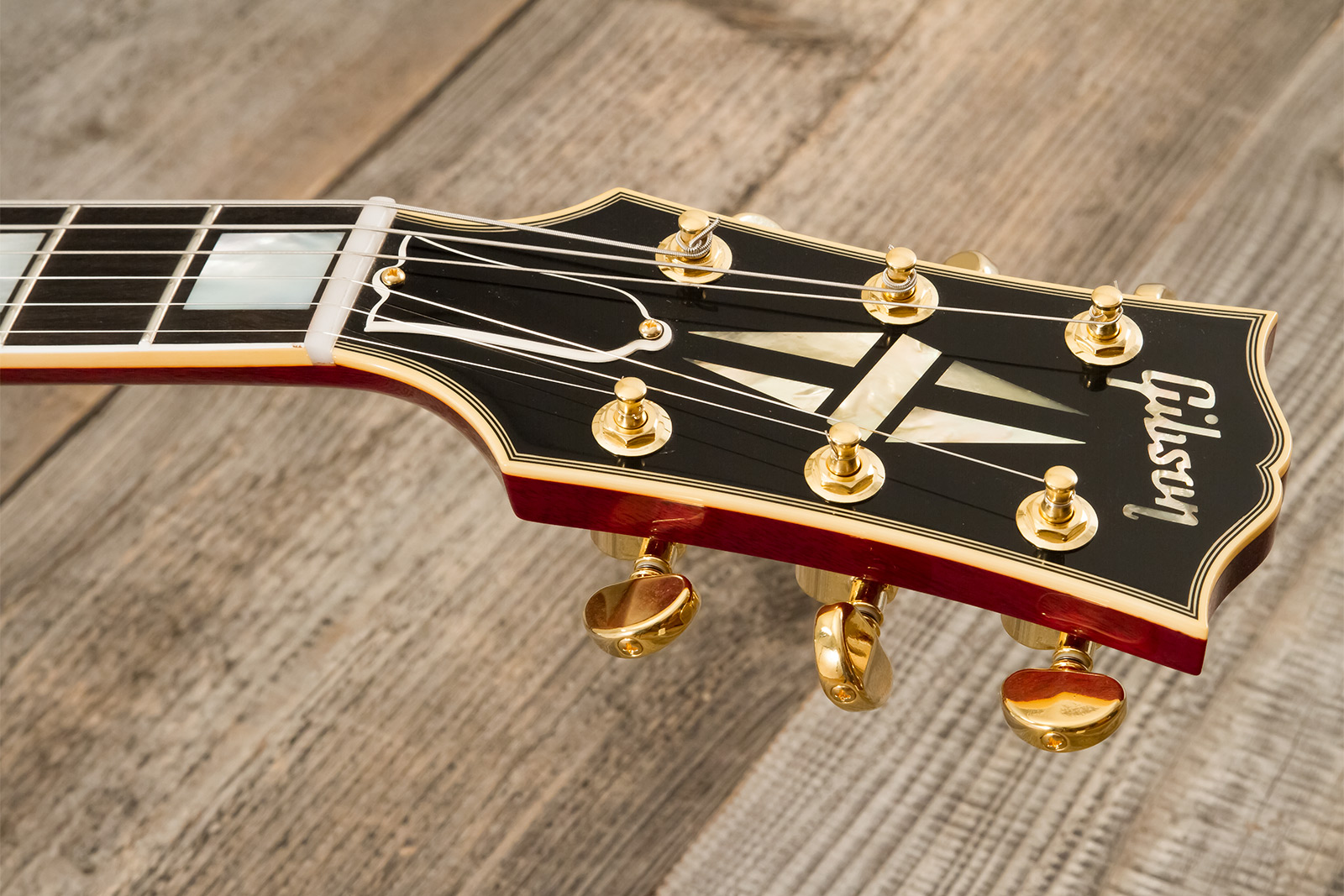 Gibson Custom Shop M2m Es355 1959 Bigsby Custom Made Plate 2h Trem Eb #a950134 - Vos 60s Cherry - Semi-Hollow E-Gitarre - Variation 6