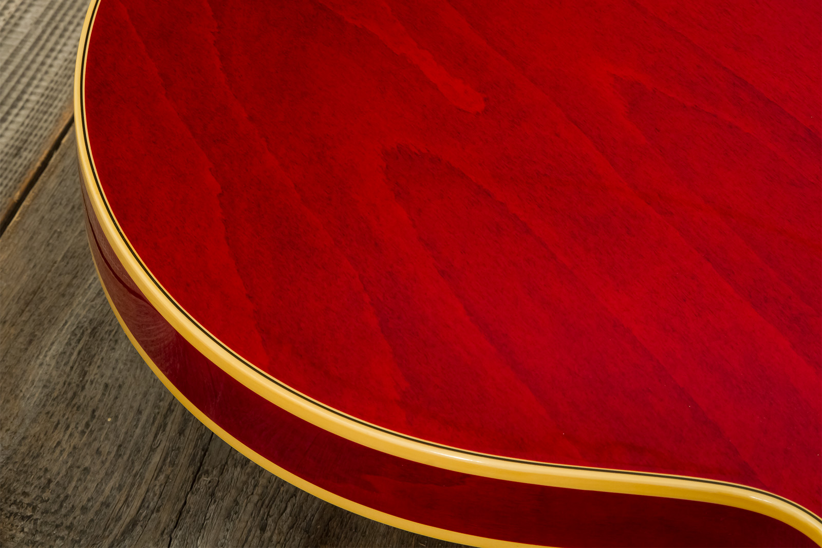 Gibson Custom Shop M2m Es355 1959 Bigsby Custom Made Plate 2h Trem Eb #a950134 - Vos 60s Cherry - Semi-Hollow E-Gitarre - Variation 8