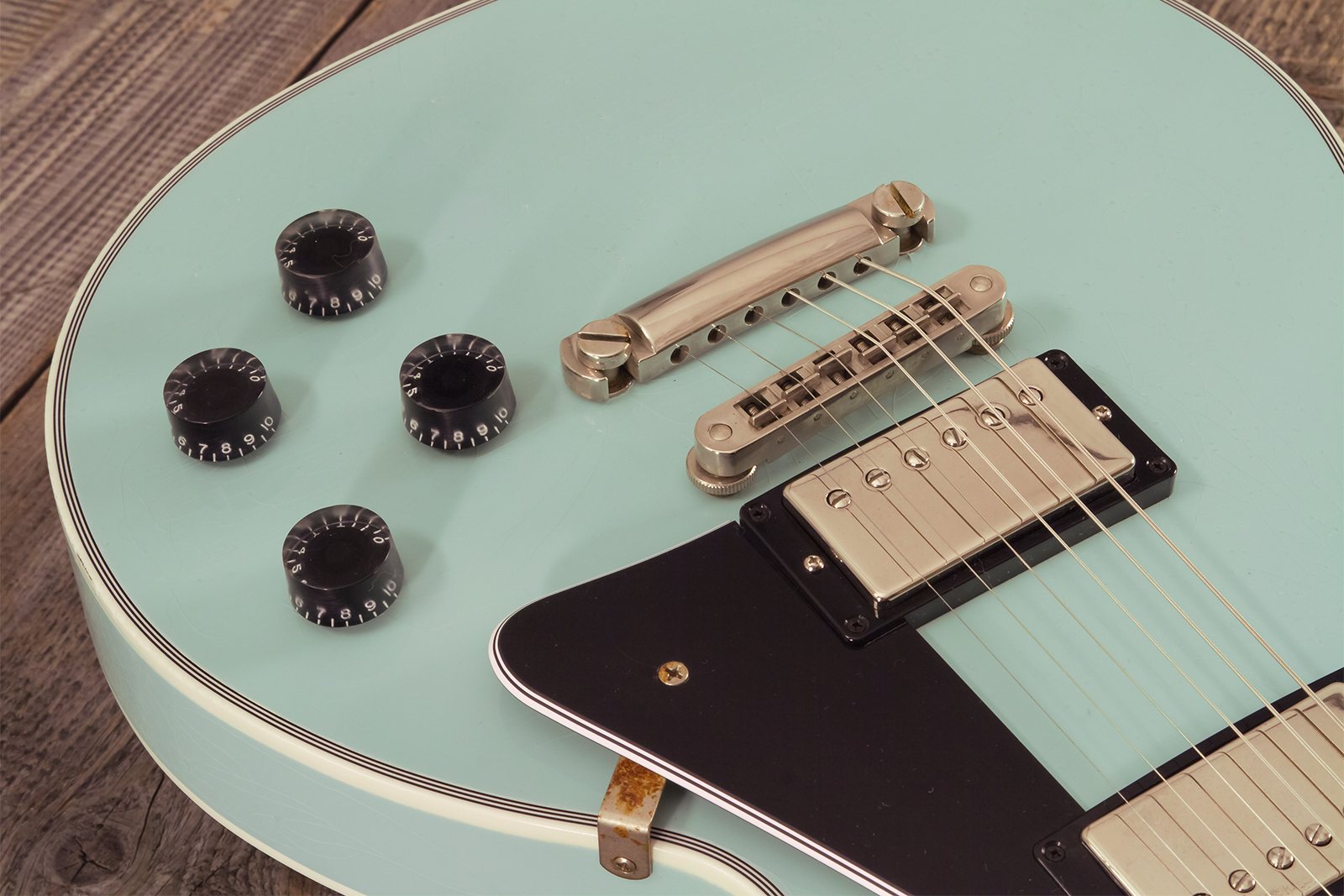 Gibson Custom Shop M2m Les Paul Custom 2h Ht Eb #cs501799 - Murphy Lab Aged Kerry Green - Single-Cut-E-Gitarre - Variation 3