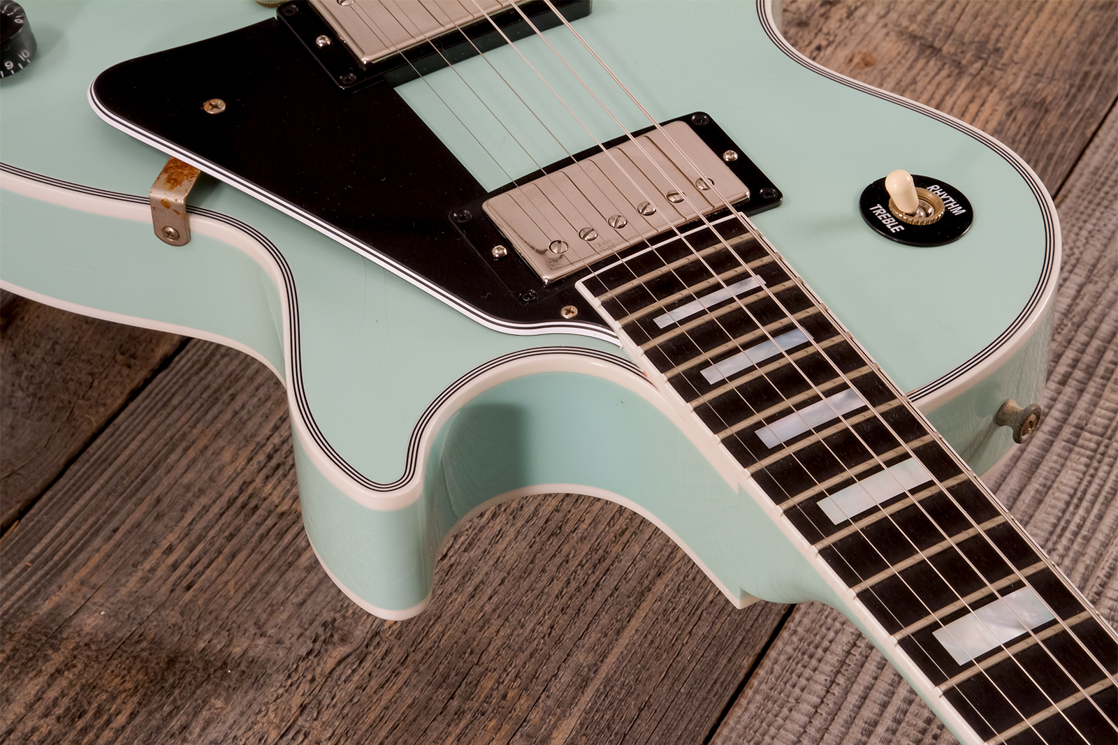 Gibson Custom Shop M2m Les Paul Custom 2h Ht Eb #cs501799 - Murphy Lab Aged Kerry Green - Single-Cut-E-Gitarre - Variation 4
