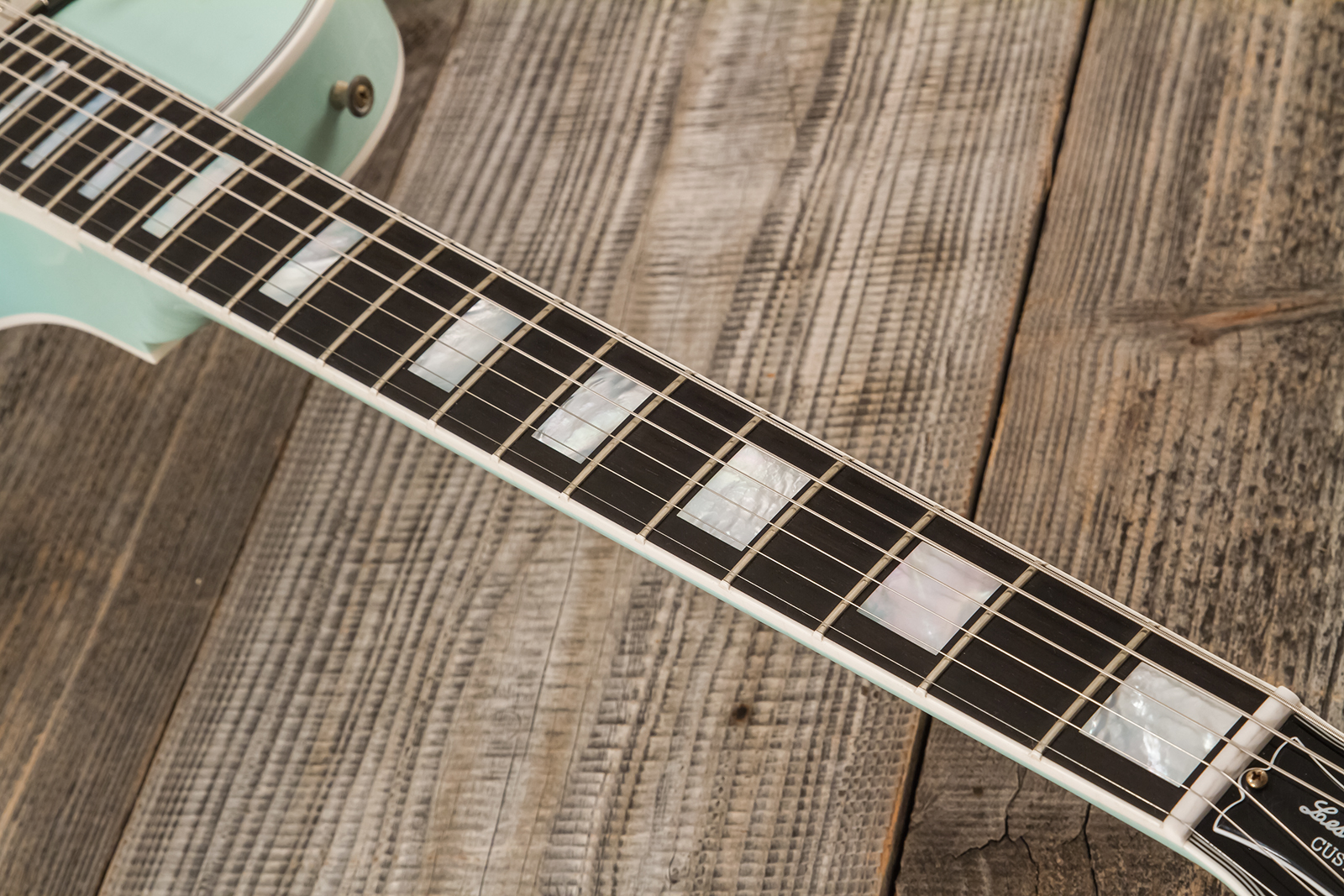 Gibson Custom Shop M2m Les Paul Custom 2h Ht Eb #cs501799 - Murphy Lab Aged Kerry Green - Single-Cut-E-Gitarre - Variation 5