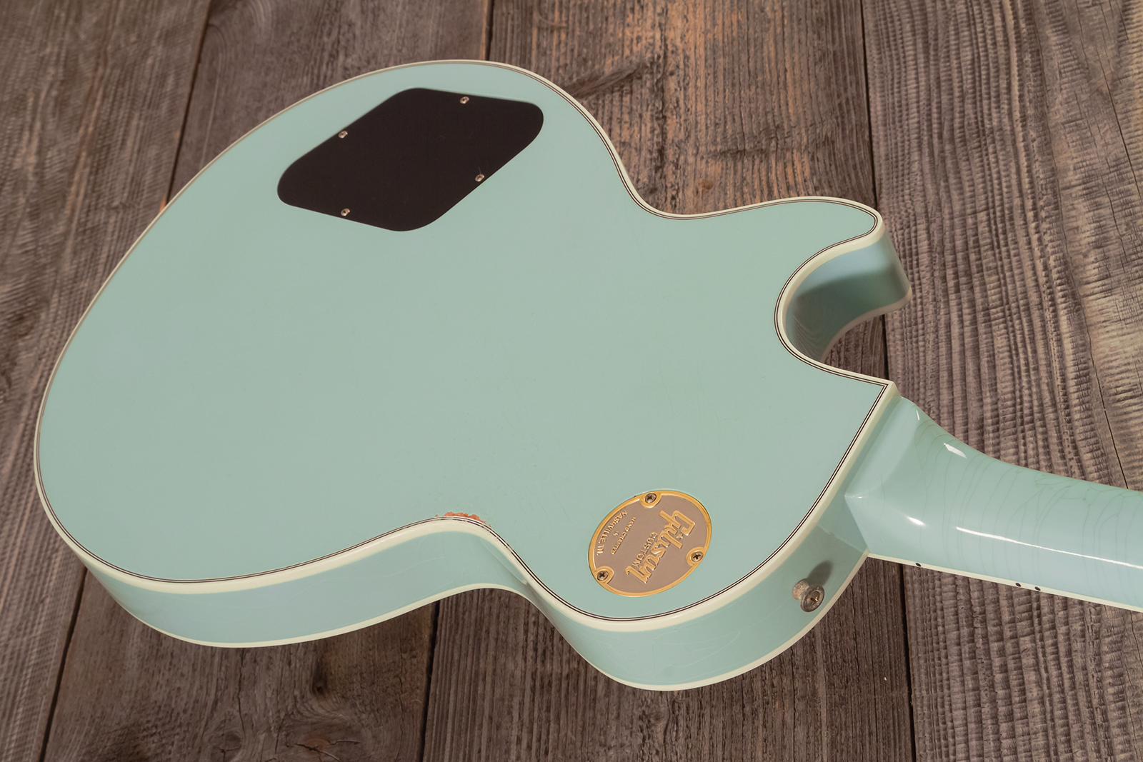 Gibson Custom Shop M2m Les Paul Custom 2h Ht Eb #cs501799 - Murphy Lab Aged Kerry Green - Single-Cut-E-Gitarre - Variation 7