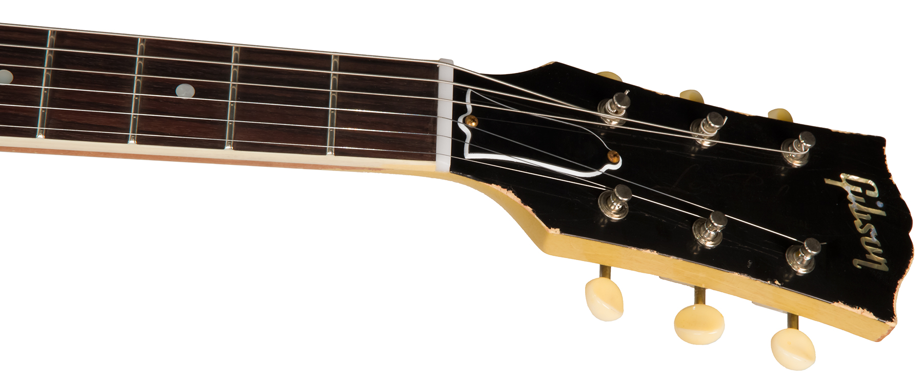 Gibson Custom Shop M2m Les Paul Special 1957 Single Cut Reissue P90 Ht Rw #70811 - Heavy Aged Tv Yellow - Single-Cut-E-Gitarre - Variation 4