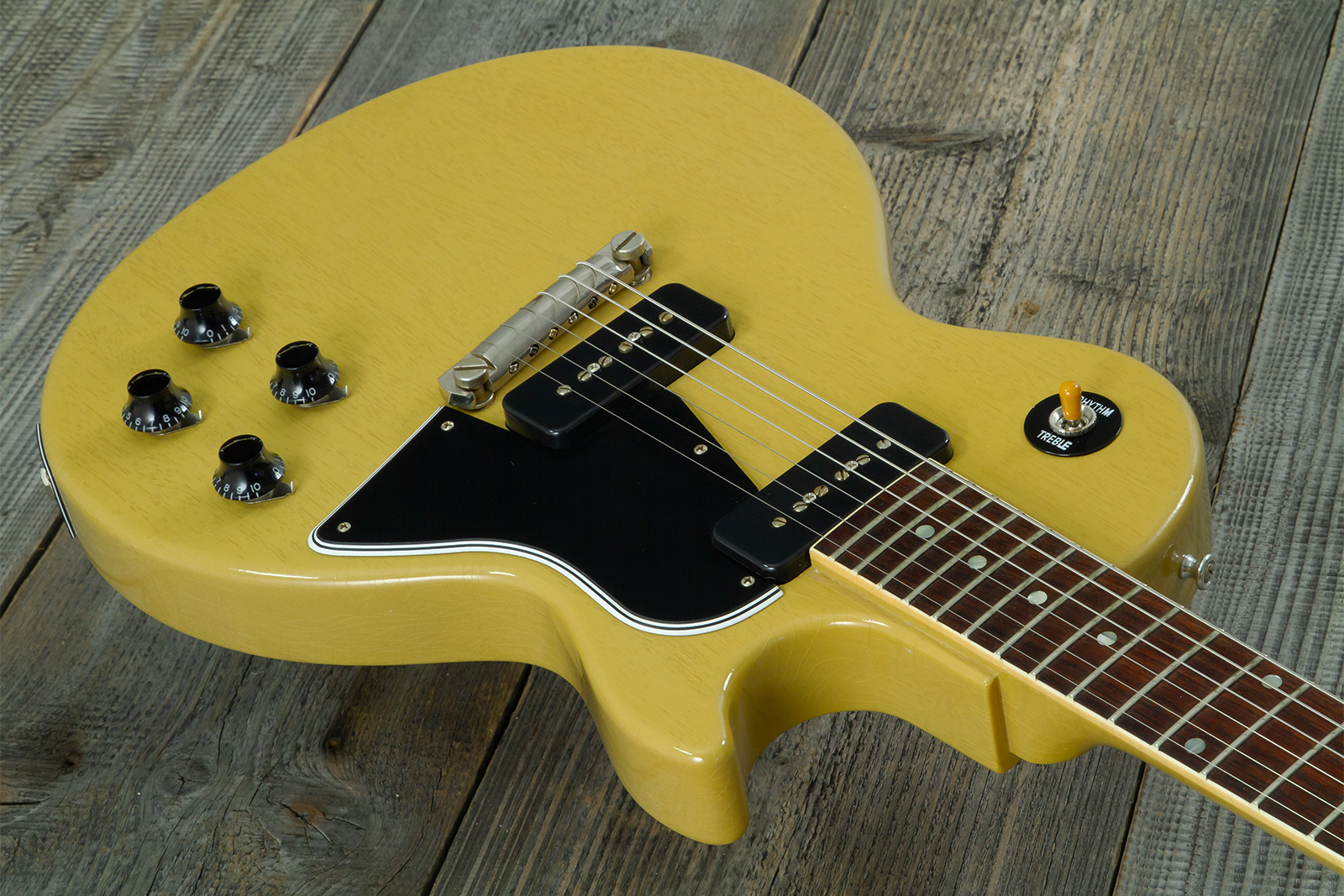 Gibson Custom Shop M2m Les Paul Special 1957 Single Cut Reissue P90 Ht Rw #70554 - Light Aged Tv - Single-Cut-E-Gitarre - Variation 10