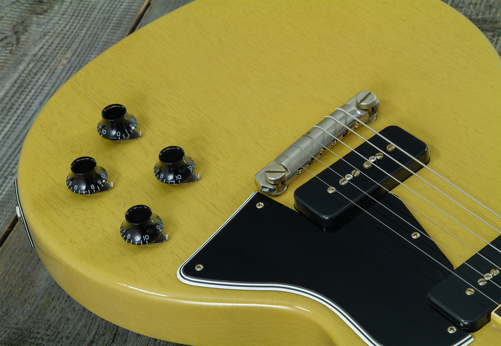 Gibson Custom Shop M2m Les Paul Special 1957 Single Cut Reissue P90 Ht Rw #70554 - Light Aged Tv - Single-Cut-E-Gitarre - Variation 11