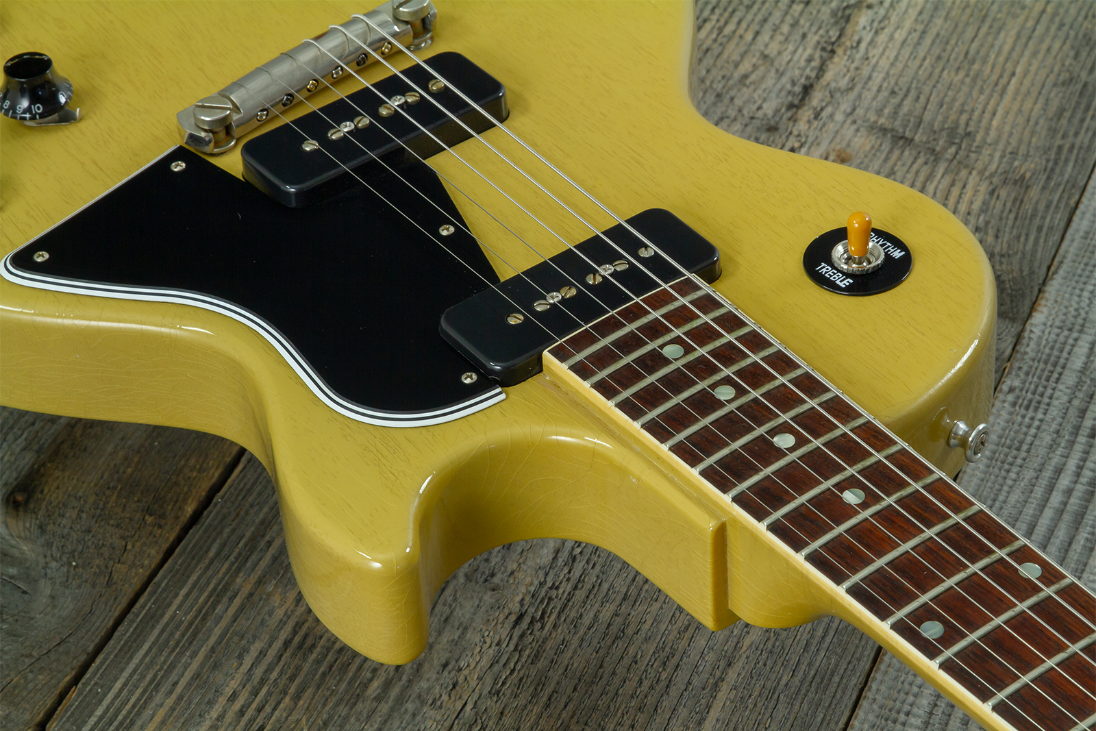 Gibson Custom Shop M2m Les Paul Special 1957 Single Cut Reissue P90 Ht Rw #70554 - Light Aged Tv - Single-Cut-E-Gitarre - Variation 12