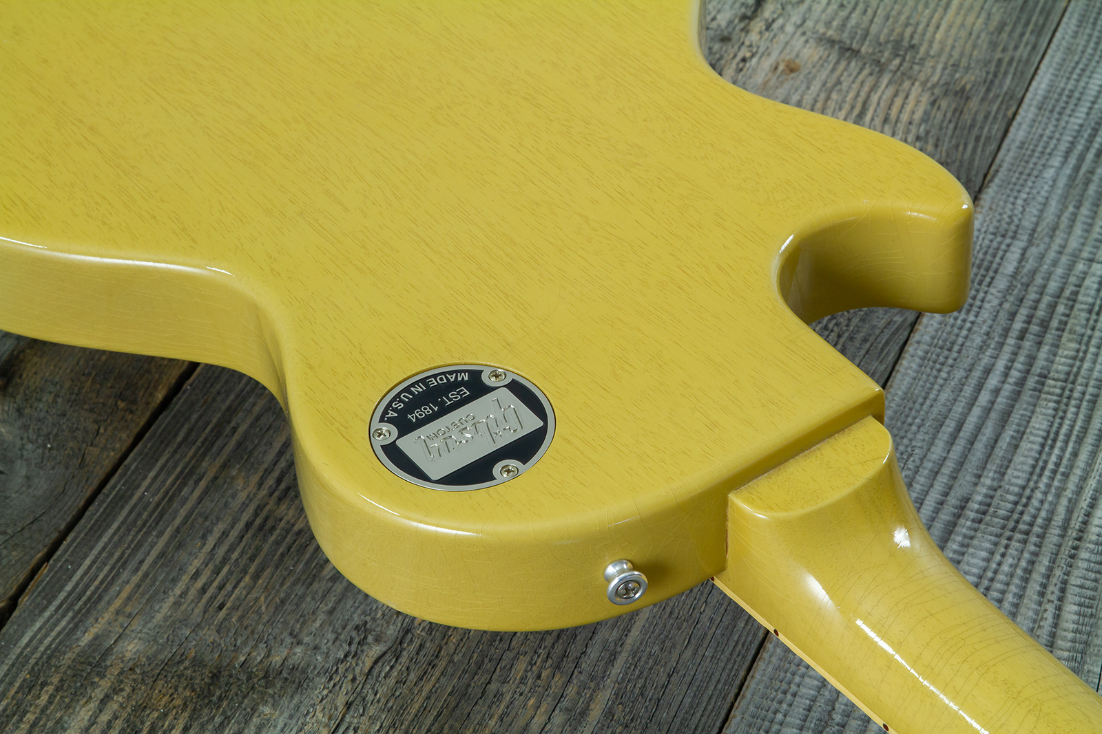 Gibson Custom Shop M2m Les Paul Special 1957 Single Cut Reissue P90 Ht Rw #70554 - Light Aged Tv - Single-Cut-E-Gitarre - Variation 16