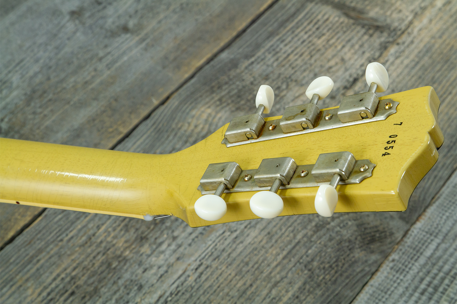 Gibson Custom Shop M2m Les Paul Special 1957 Single Cut Reissue P90 Ht Rw #70554 - Light Aged Tv - Single-Cut-E-Gitarre - Variation 18
