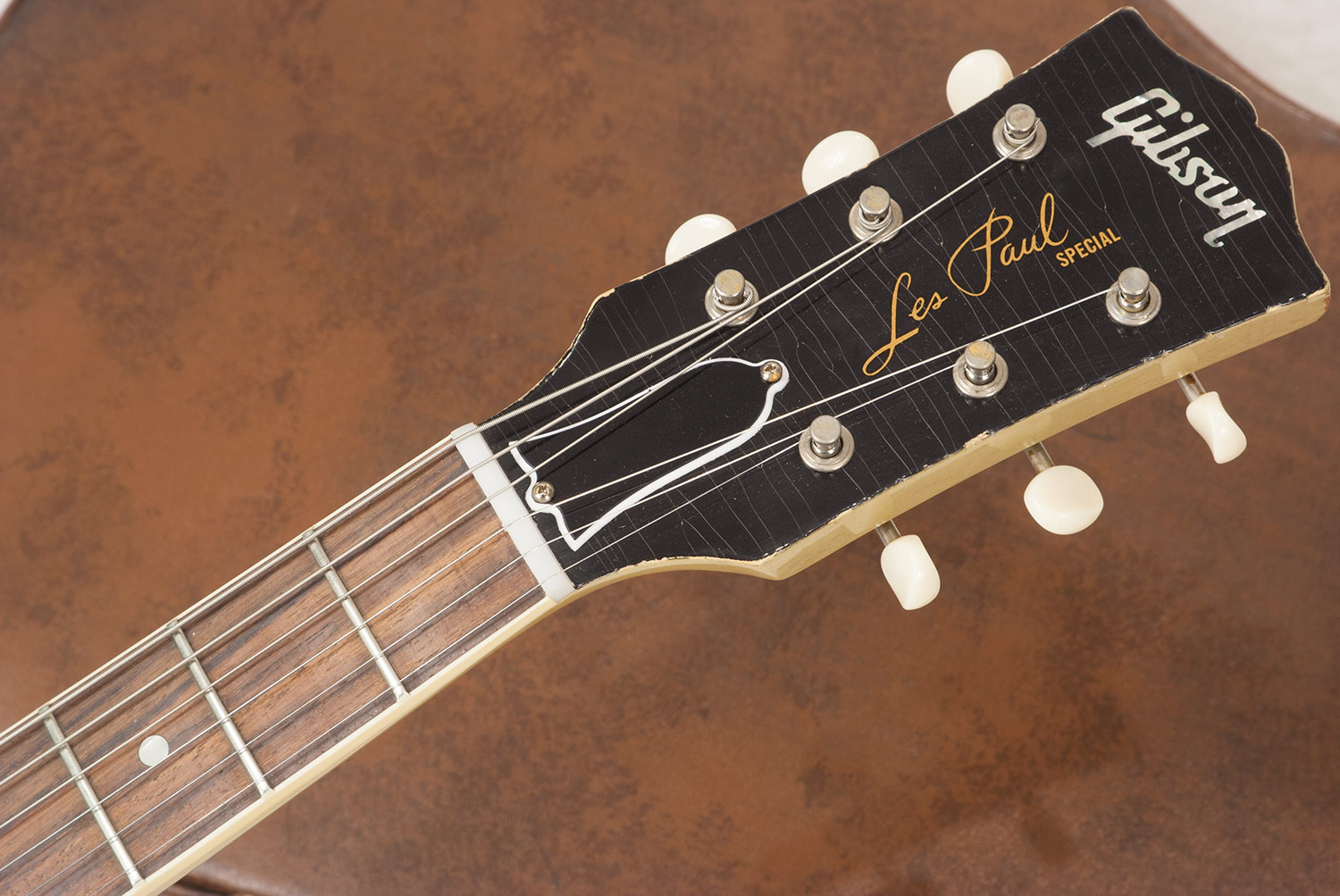 Gibson Custom Shop M2m  Les Paul Special 1960 Single Cut 2p90 Ht Rw - Heavy Aged Tv Yellow - Single-Cut-E-Gitarre - Variation 4