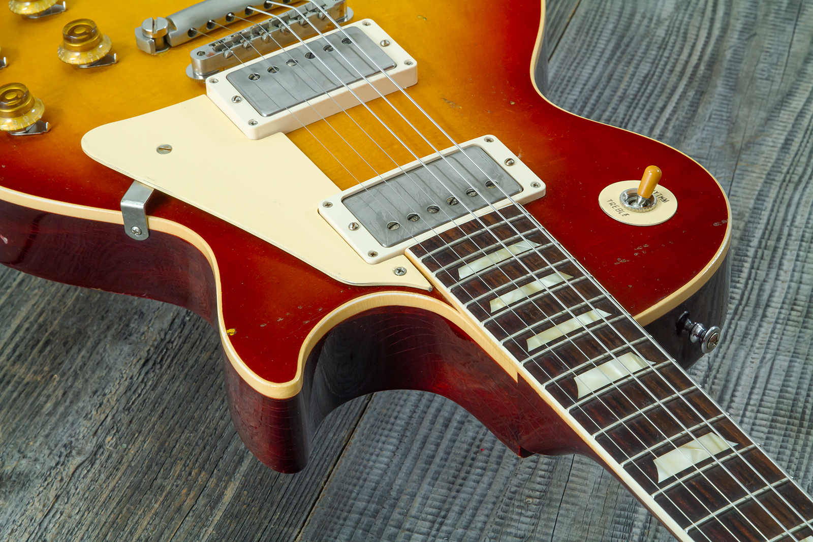 Gibson Custom Shop M2m Les Paul Standard 1958 2h Ht Rw #80780 - Heavy Aged '58 Burst - Single-Cut-E-Gitarre - Variation 10