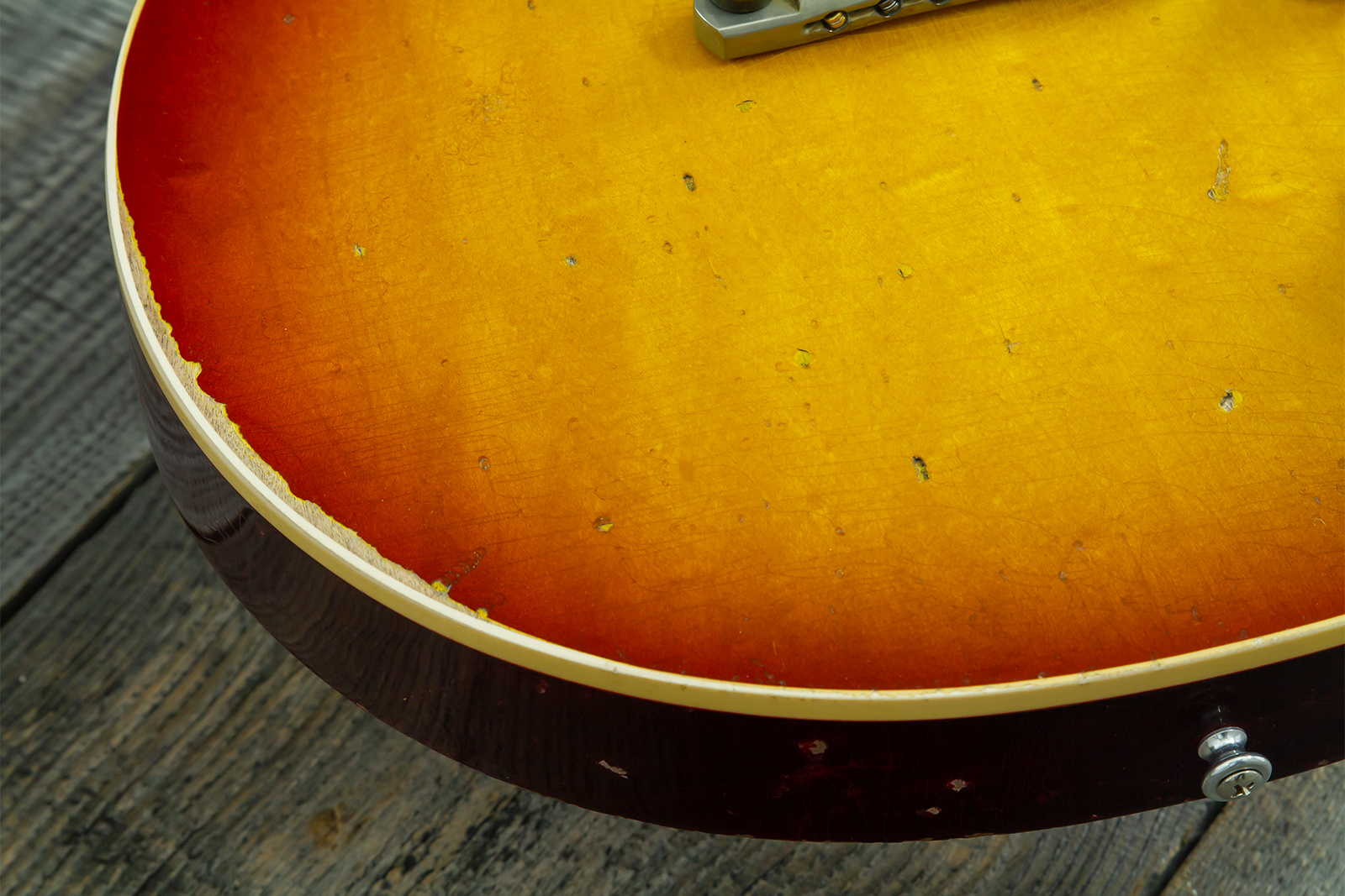 Gibson Custom Shop M2m Les Paul Standard 1958 2h Ht Rw #80780 - Heavy Aged '58 Burst - Single-Cut-E-Gitarre - Variation 11
