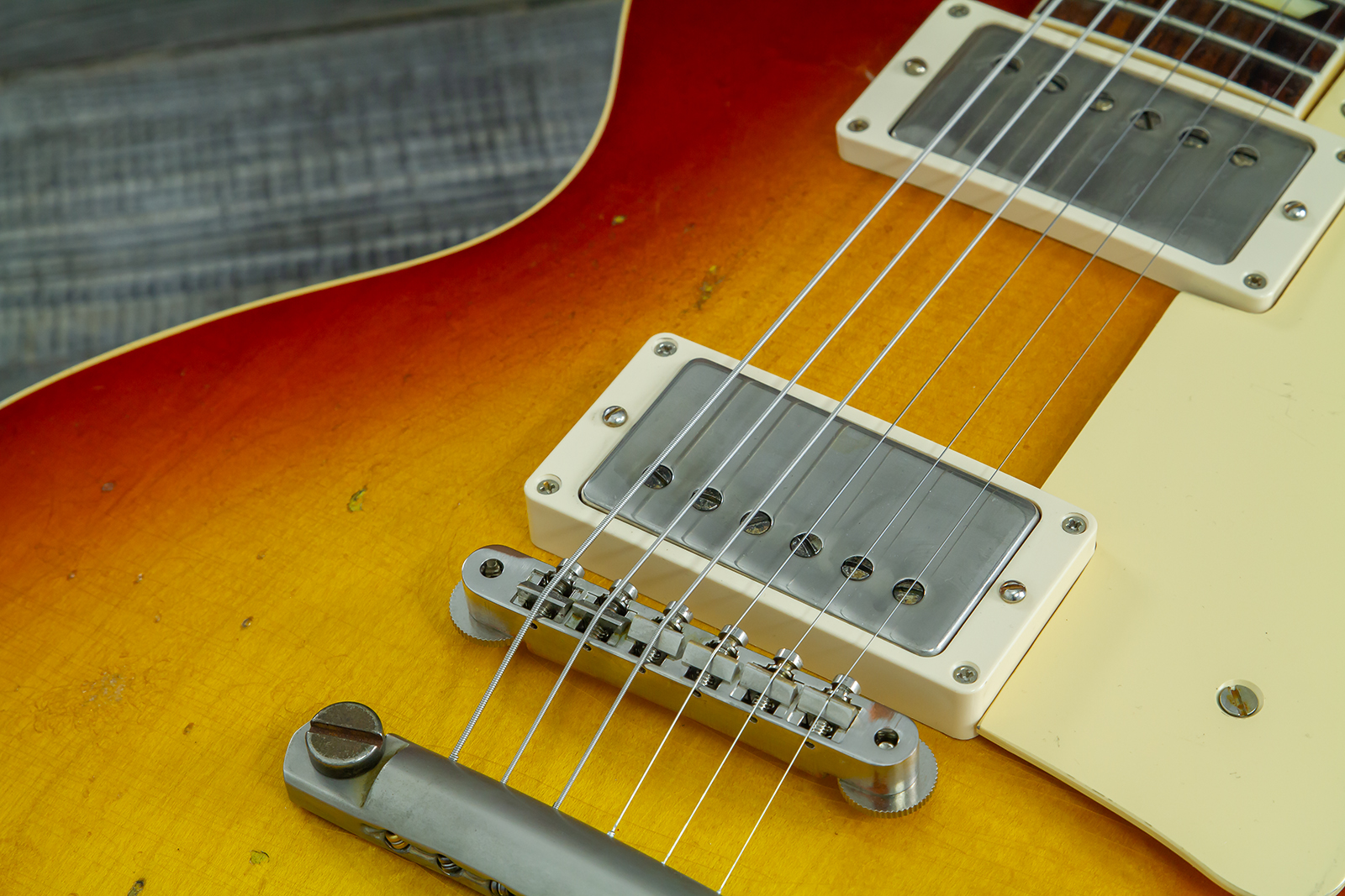 Gibson Custom Shop M2m Les Paul Standard 1958 2h Ht Rw #80780 - Heavy Aged '58 Burst - Single-Cut-E-Gitarre - Variation 12