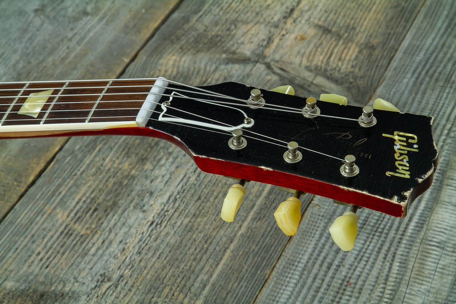 Gibson Custom Shop M2m Les Paul Standard 1958 2h Ht Rw #80780 - Heavy Aged '58 Burst - Single-Cut-E-Gitarre - Variation 15