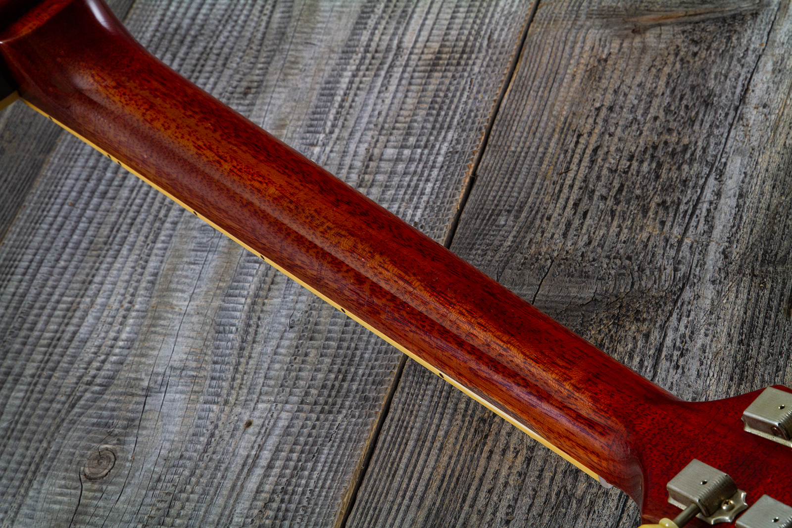 Gibson Custom Shop M2m Les Paul Standard 1958 2h Ht Rw #85546 - Murphy Lab Light Aged Ebony O. Gold - Single-Cut-E-Gitarre - Variation 11