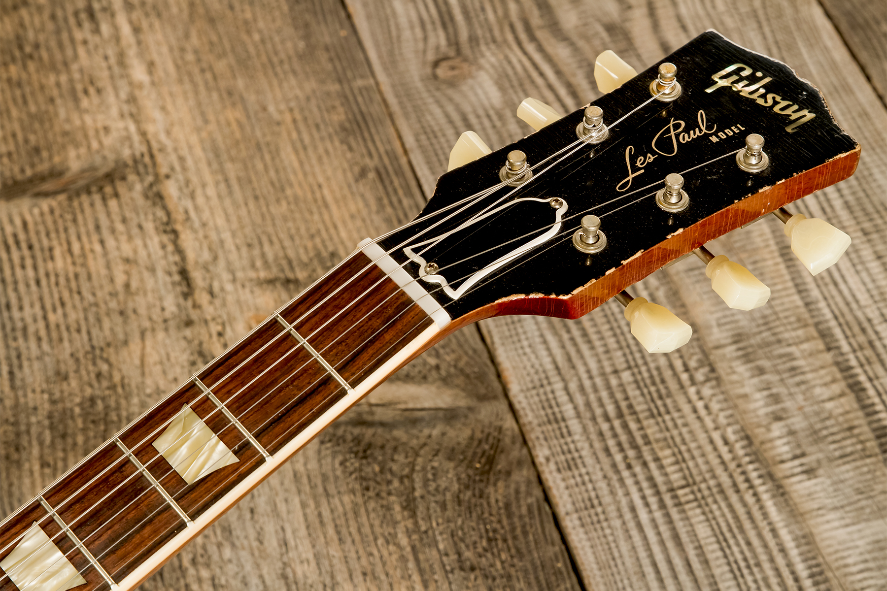 Gibson Custom Shop M2m Les Paul Standard 1958 2h Ht Rw #891404 - Heavy Aged '58 Burst - Single-Cut-E-Gitarre - Variation 9