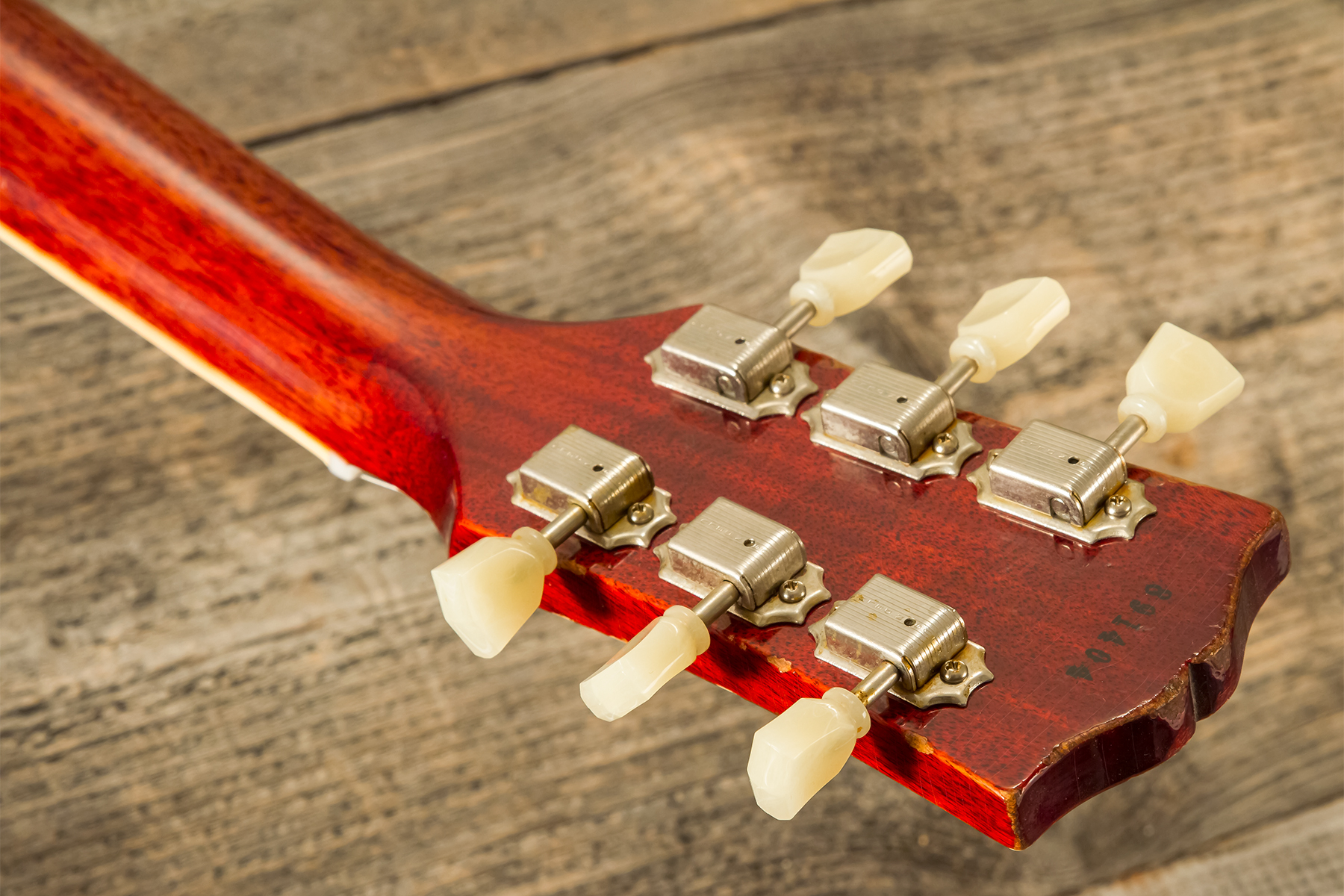 Gibson Custom Shop M2m Les Paul Standard 1958 2h Ht Rw #891404 - Heavy Aged '58 Burst - Single-Cut-E-Gitarre - Variation 10