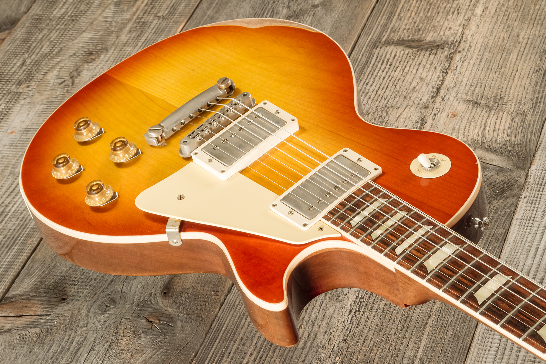 Gibson Custom Shop M2m Les Paul Standard 1958 2h Ht Rw #891404 - Heavy Aged '58 Burst - Single-Cut-E-Gitarre - Variation 2