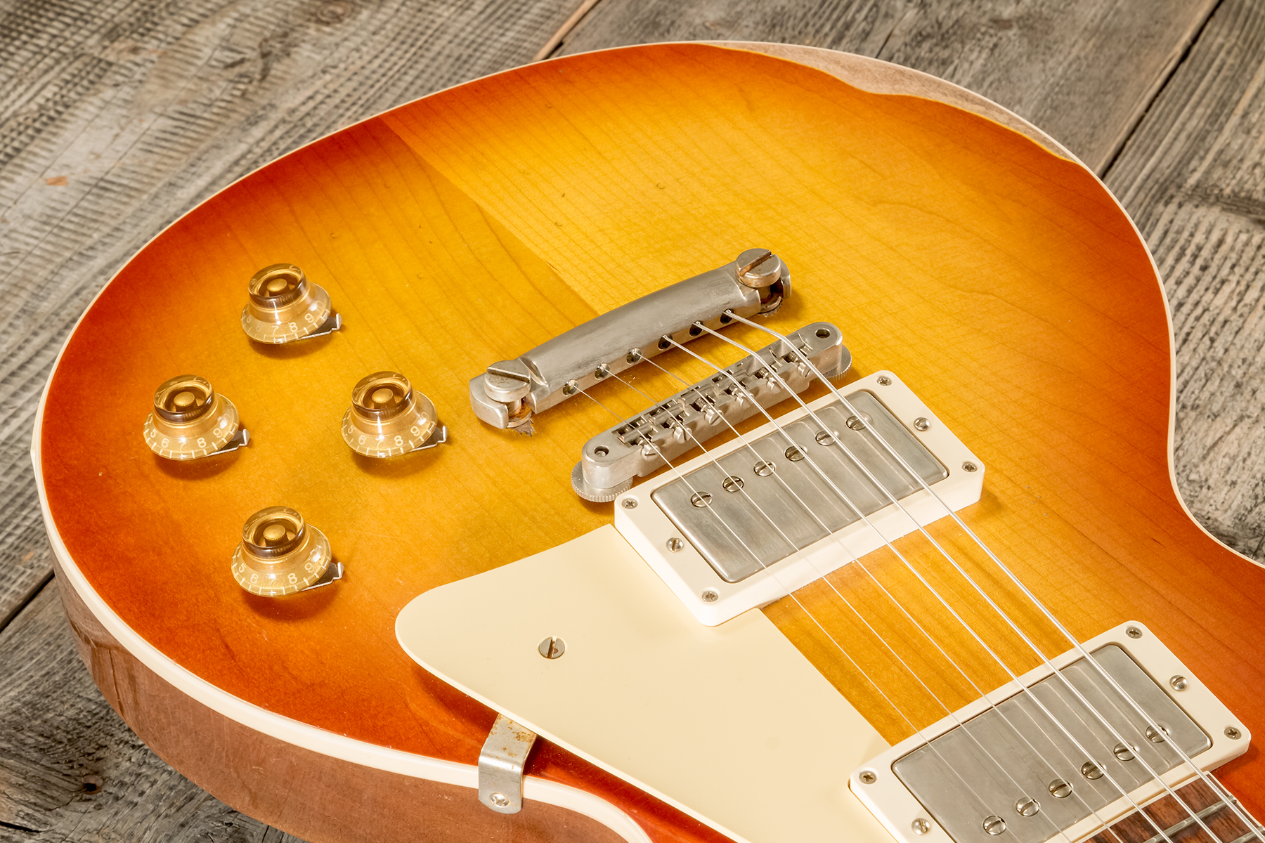 Gibson Custom Shop M2m Les Paul Standard 1958 2h Ht Rw #891404 - Heavy Aged '58 Burst - Single-Cut-E-Gitarre - Variation 3