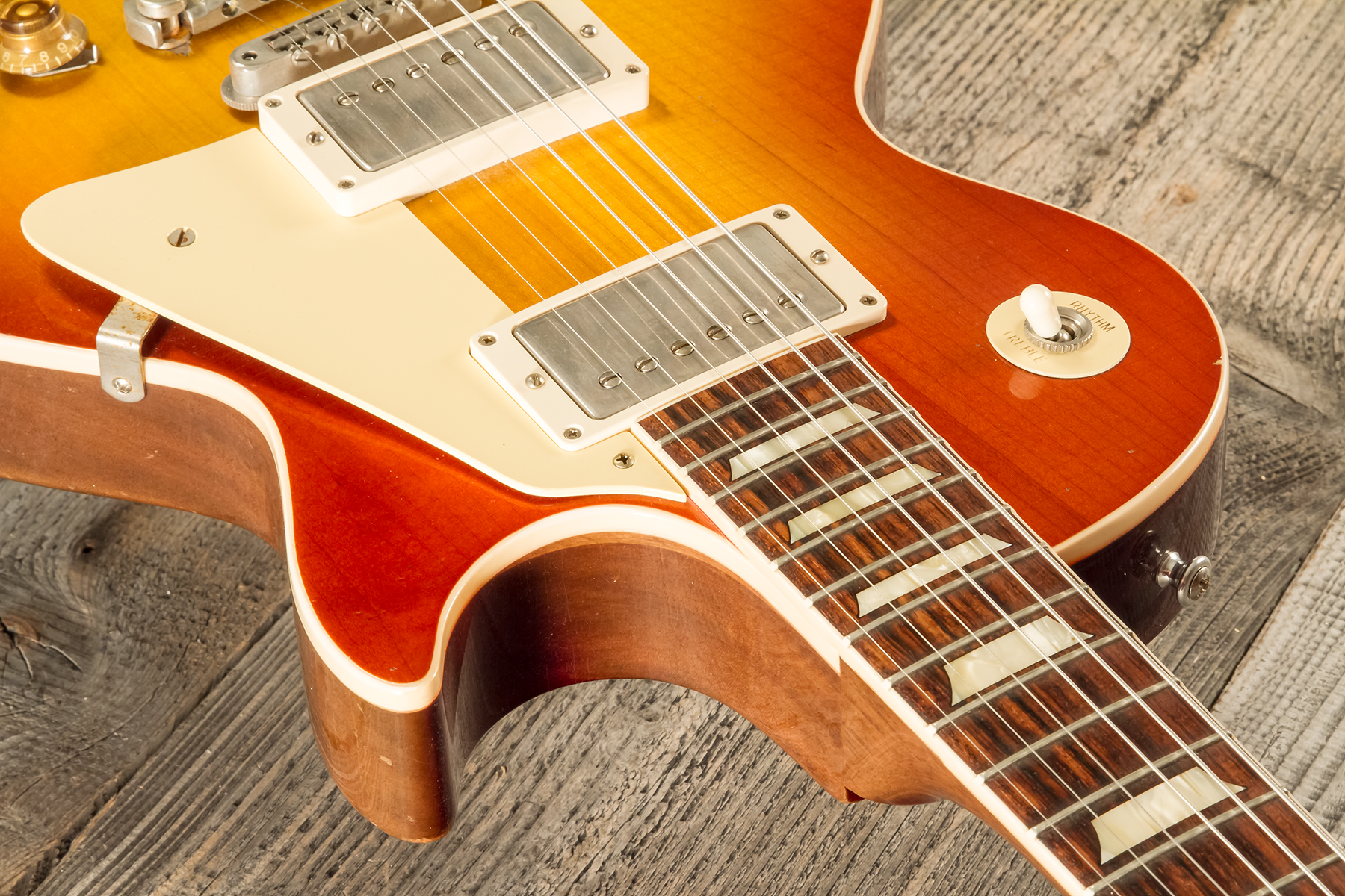 Gibson Custom Shop M2m Les Paul Standard 1958 2h Ht Rw #891404 - Heavy Aged '58 Burst - Single-Cut-E-Gitarre - Variation 4