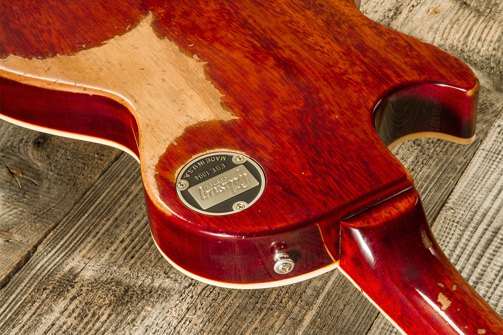 Gibson Custom Shop M2m Les Paul Standard 1958 2h Ht Rw #891404 - Heavy Aged '58 Burst - Single-Cut-E-Gitarre - Variation 7