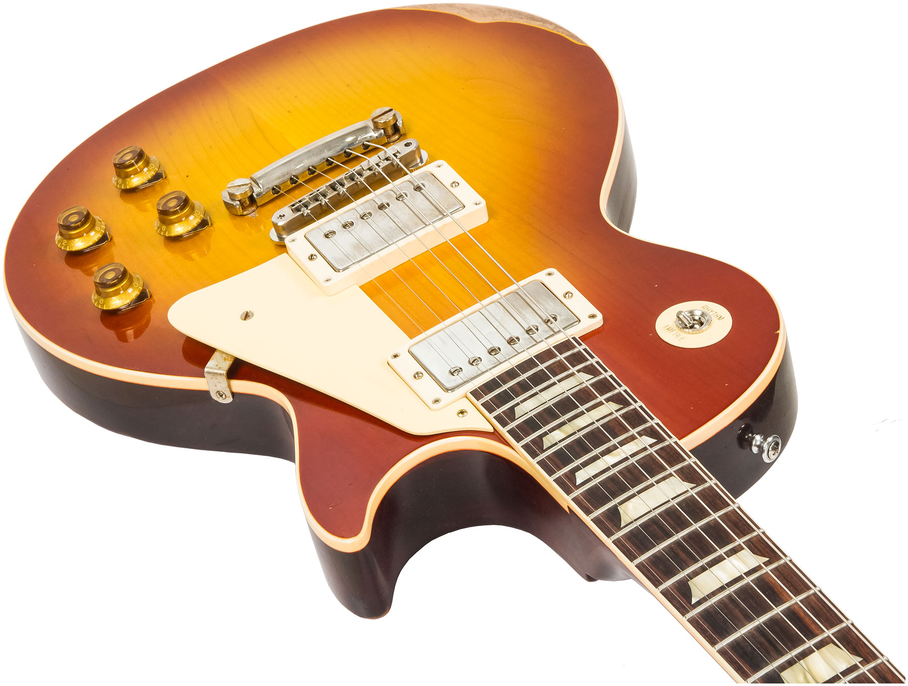 Gibson Custom Shop M2m Les Paul Standard 1958 2h Ht Rw - Heavy Aged '58 Burst - Single-Cut-E-Gitarre - Variation 2