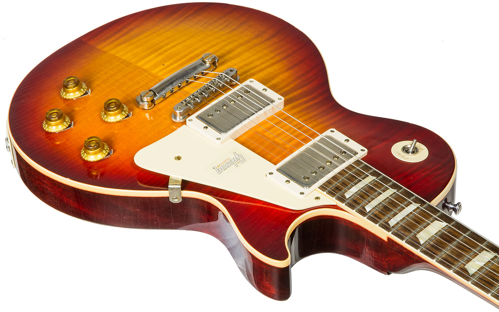Gibson Custom Shop M2m Les Paul Standard 1958 2h Ht Rw #89889 - Aged Vintage Cherry Burst - Single-Cut-E-Gitarre - Variation 2