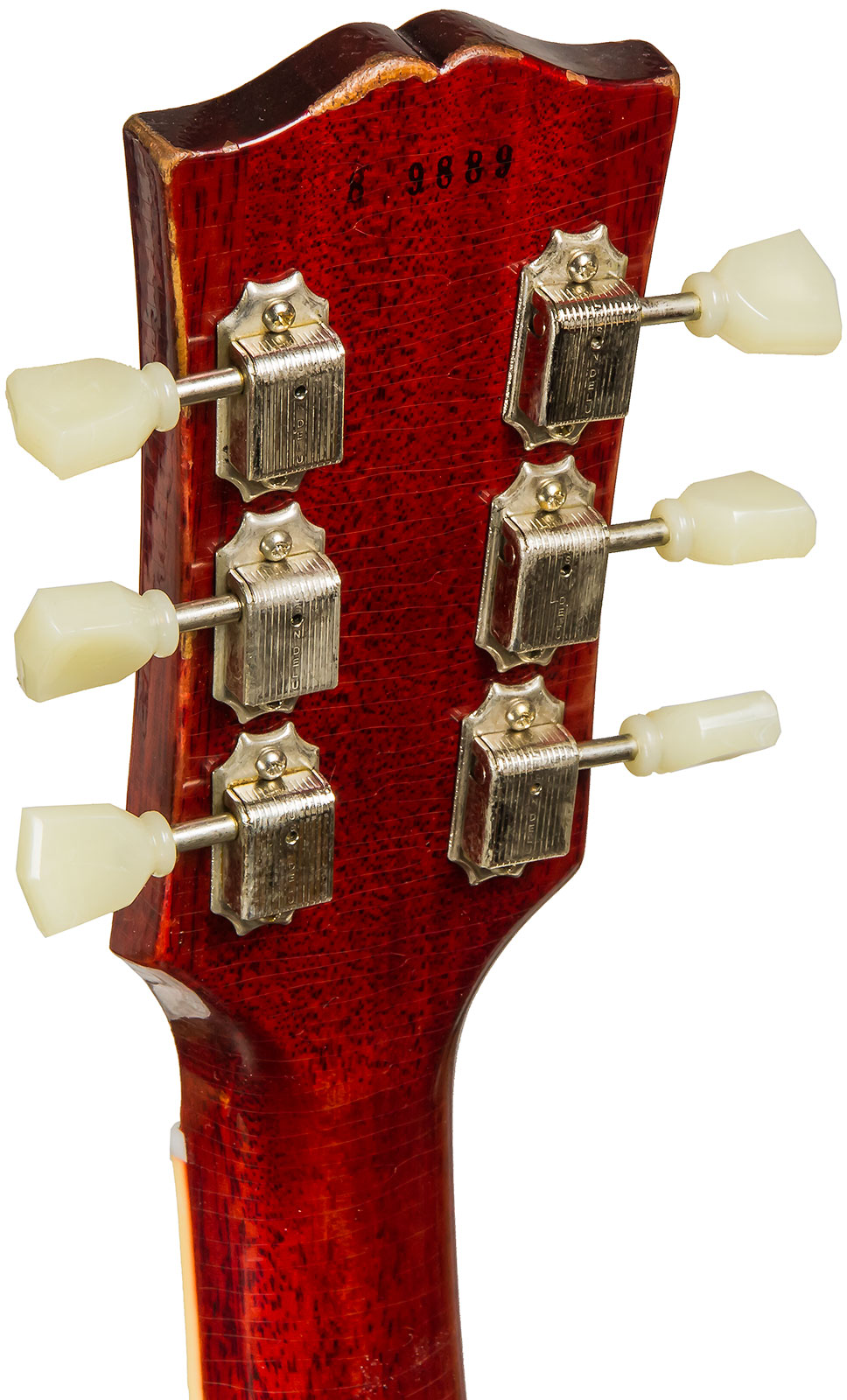 Gibson Custom Shop M2m Les Paul Standard 1958 2h Ht Rw #89889 - Aged Vintage Cherry Burst - Single-Cut-E-Gitarre - Variation 4