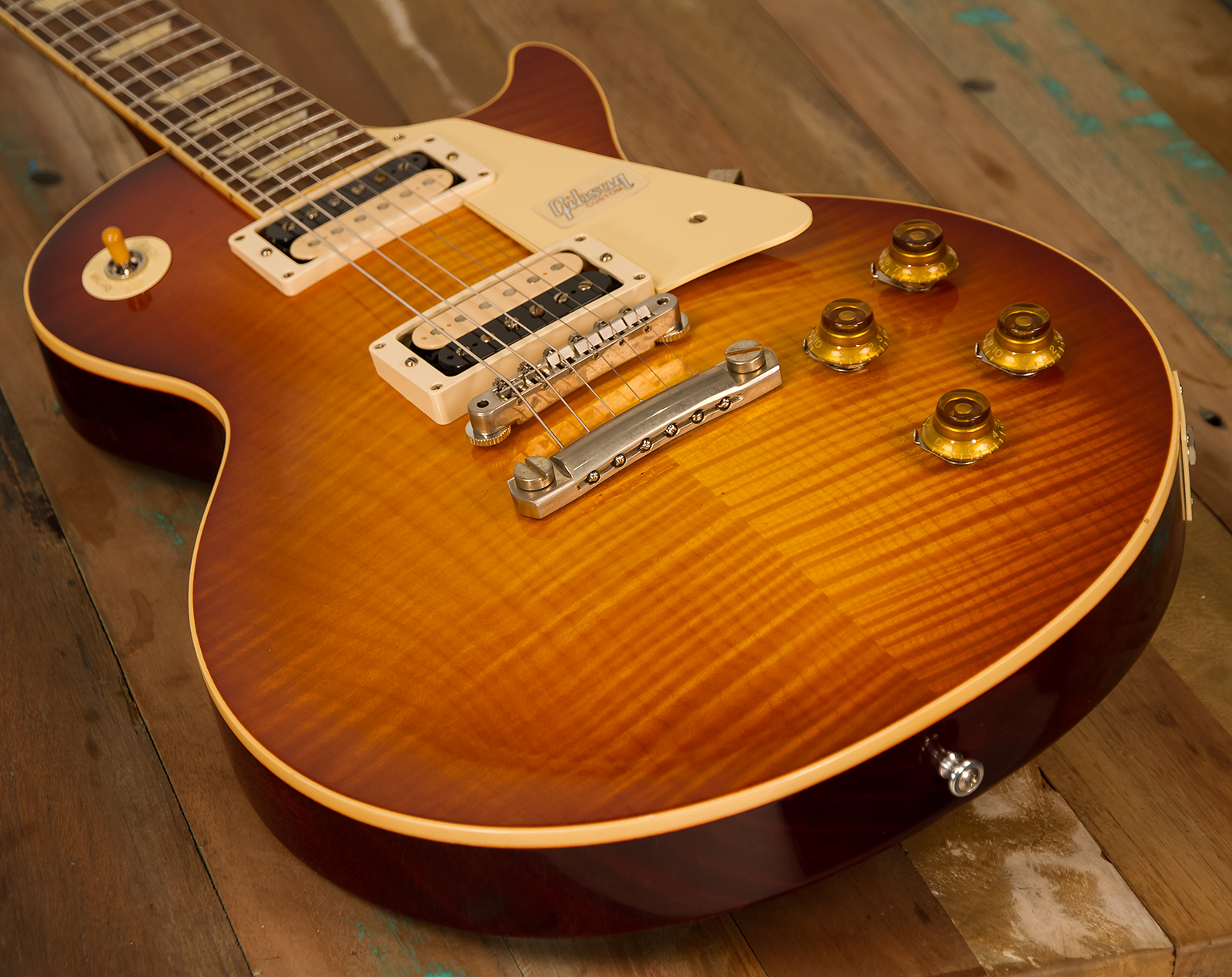 Gibson Custom Shop M2m Les Paul Standard 1958 2h Ht Rw #89904 - Kentucky Bourbon Fade - Single-Cut-E-Gitarre - Variation 3