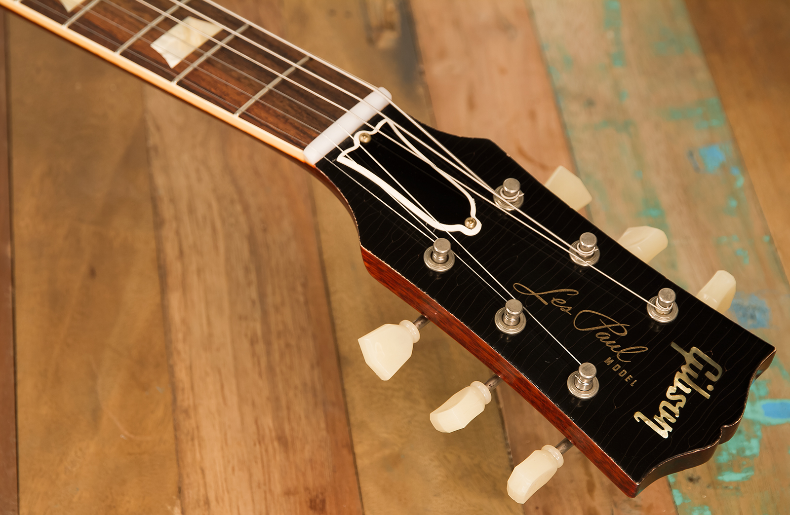 Gibson Custom Shop M2m Les Paul Standard 1958 2h Ht Rw #89904 - Kentucky Bourbon Fade - Single-Cut-E-Gitarre - Variation 5