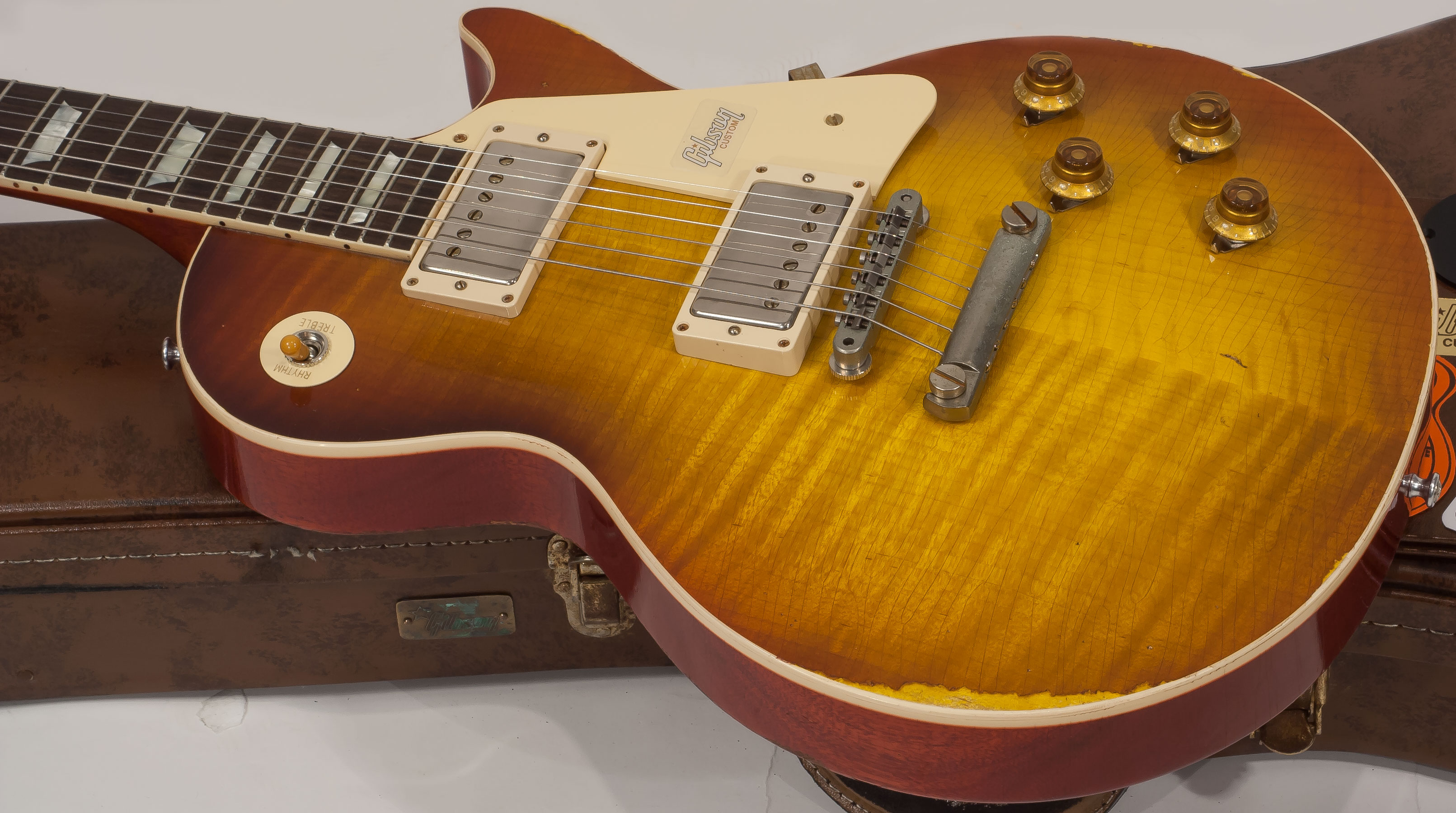 Gibson Custom Shop M2m Les Paul Standard 1958 2h Ht Rw #88149 - Heavy Aged Kentucky Bourbon Fade - Single-Cut-E-Gitarre - Variation 3