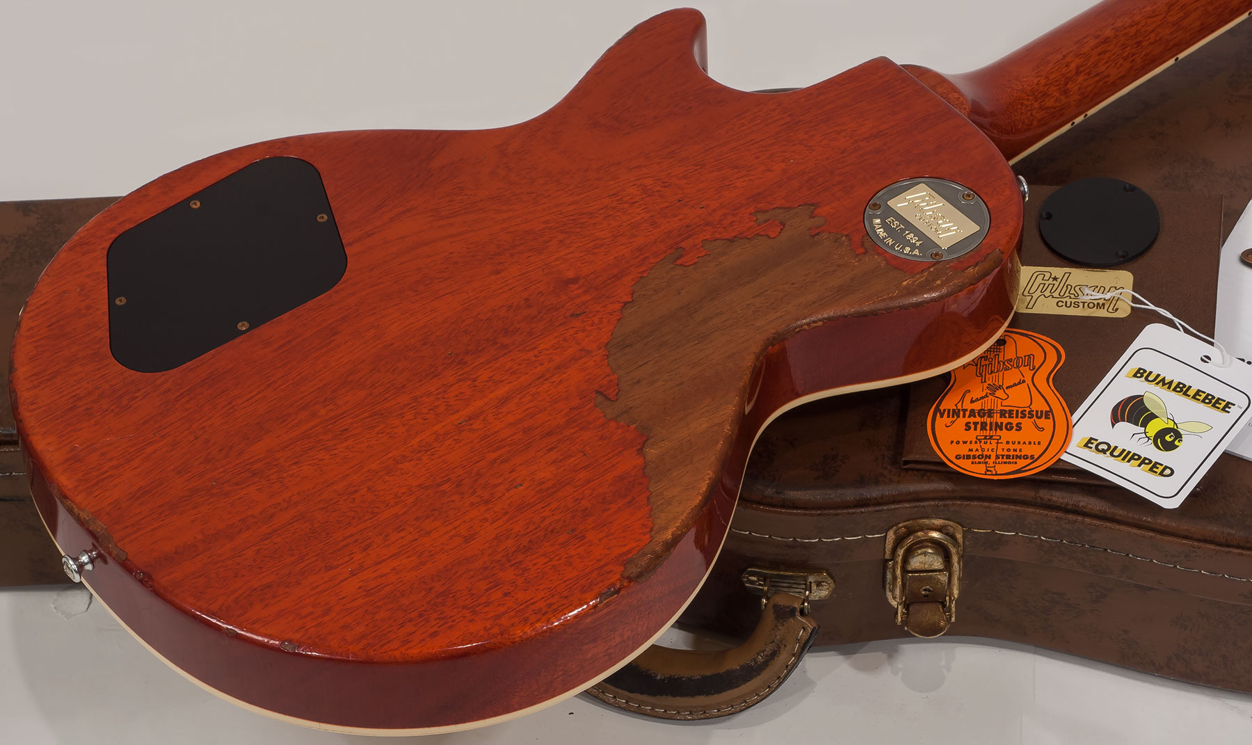 Gibson Custom Shop M2m Les Paul Standard 1958 2h Ht Rw #88149 - Heavy Aged Kentucky Bourbon Fade - Single-Cut-E-Gitarre - Variation 4