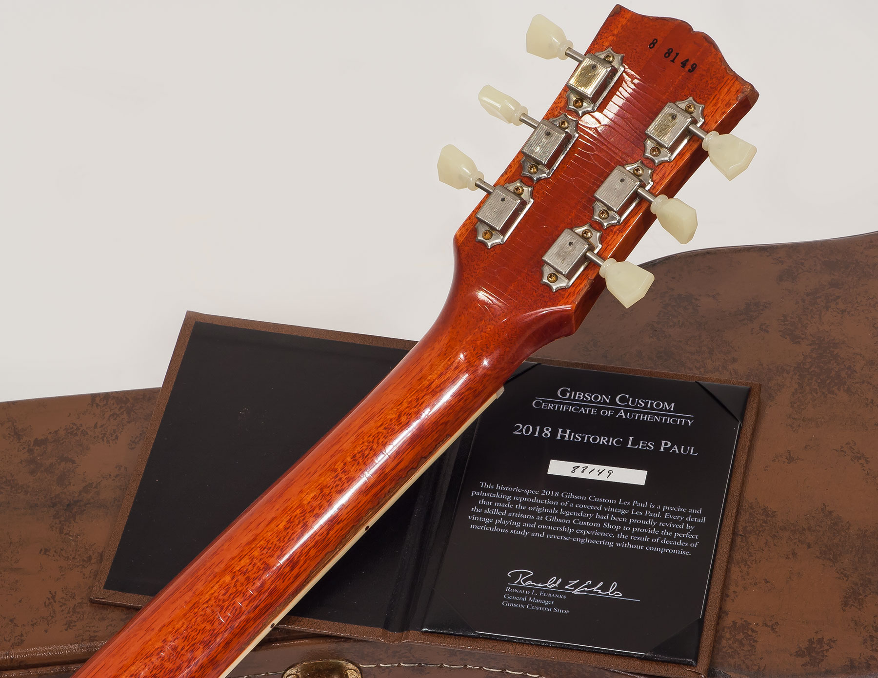 Gibson Custom Shop M2m Les Paul Standard 1958 2h Ht Rw #88149 - Heavy Aged Kentucky Bourbon Fade - Single-Cut-E-Gitarre - Variation 5