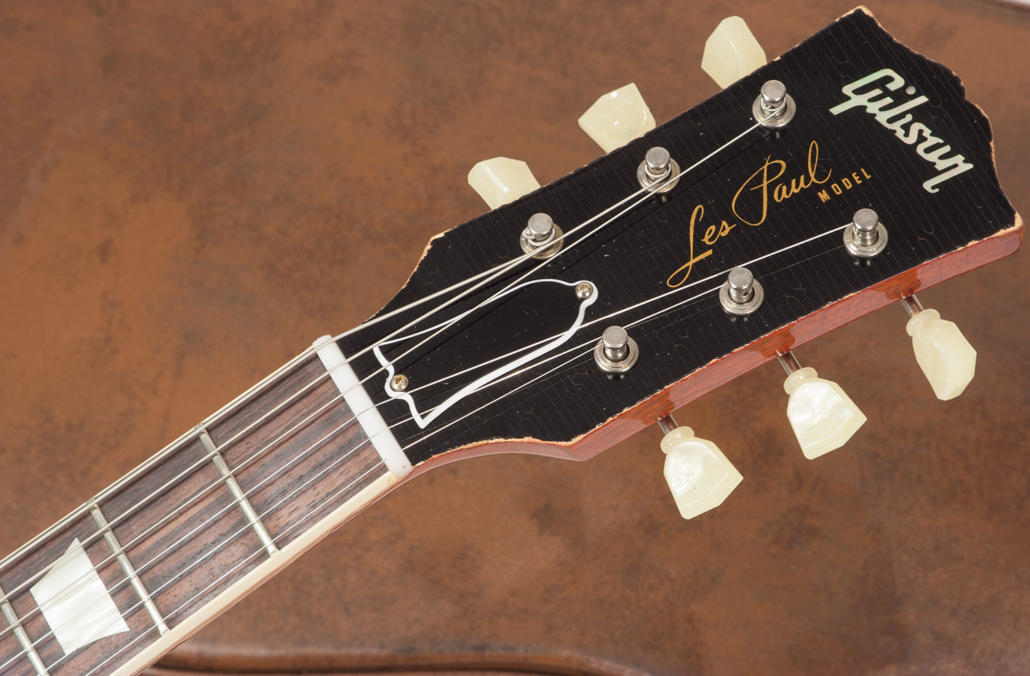 Gibson Custom Shop M2m Les Paul Standard 1958 2h Ht Rw #r862322 - Aged Bourbon Burst - Single-Cut-E-Gitarre - Variation 6