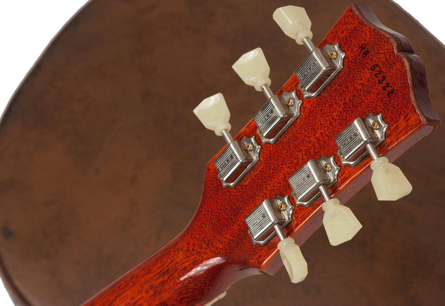 Gibson Custom Shop M2m Les Paul Standard 1958 2h Ht Rw #r862322 - Aged Bourbon Burst - Single-Cut-E-Gitarre - Variation 7