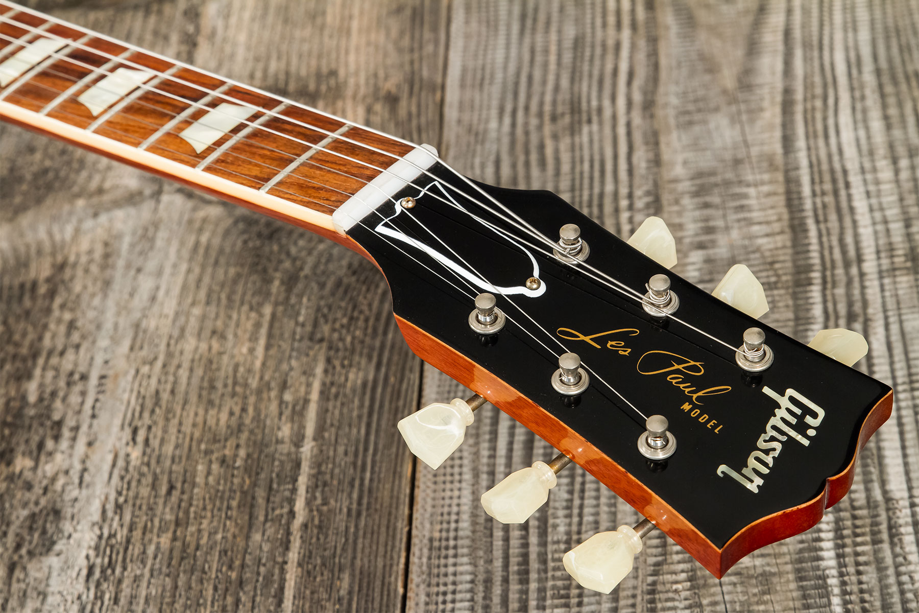 Gibson Custom Shop M2m Les Paul Standard 1959 2h Ht Rw #93133 - Vos Amber Burst - Single-Cut-E-Gitarre - Variation 7