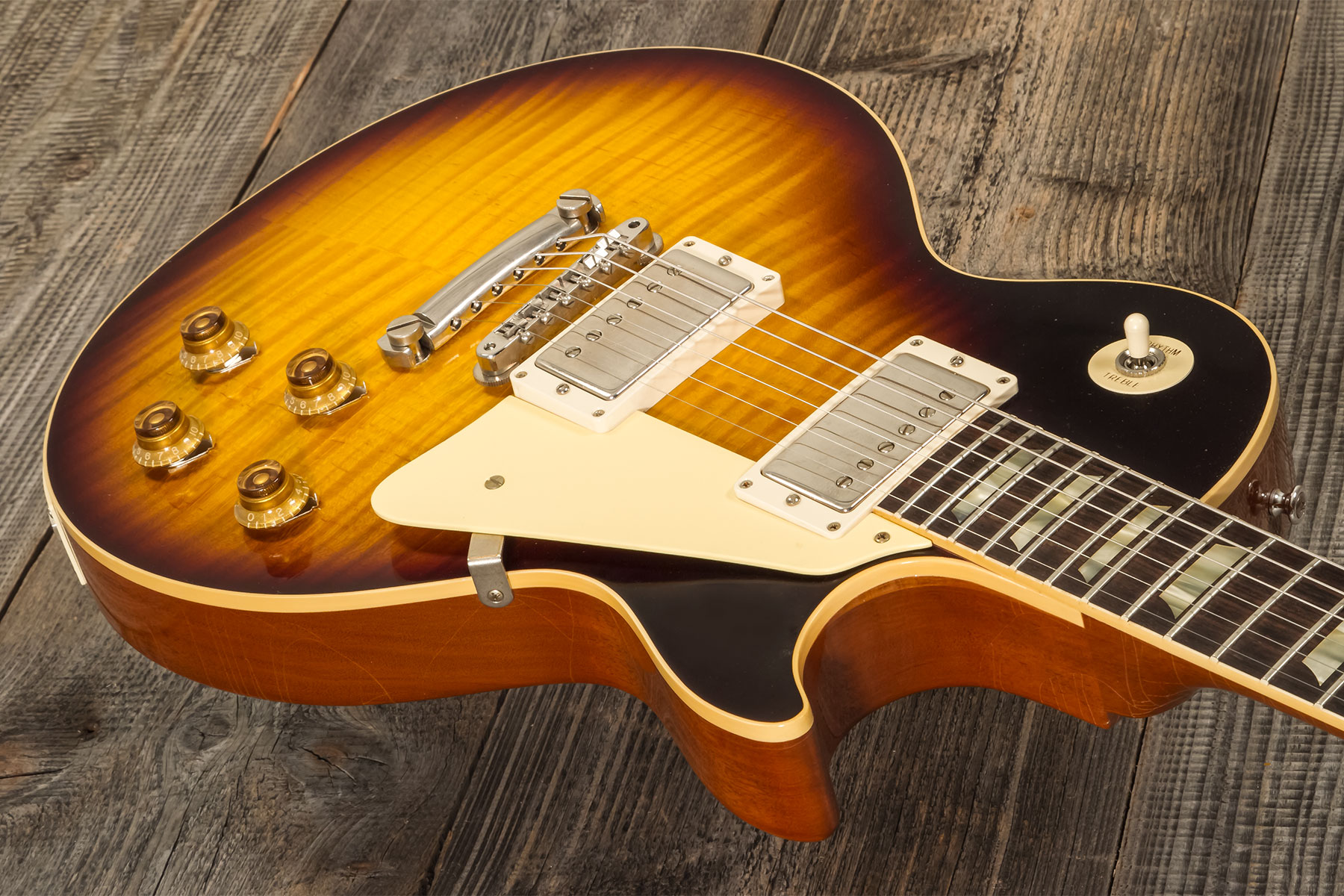 Gibson Custom Shop M2m Les Paul Standard 1959 2h Ht Rw #932147 - Murphy Lab Ultra Light Aged Kindred Burst - Single-Cut-E-Gitarre - Variation 2