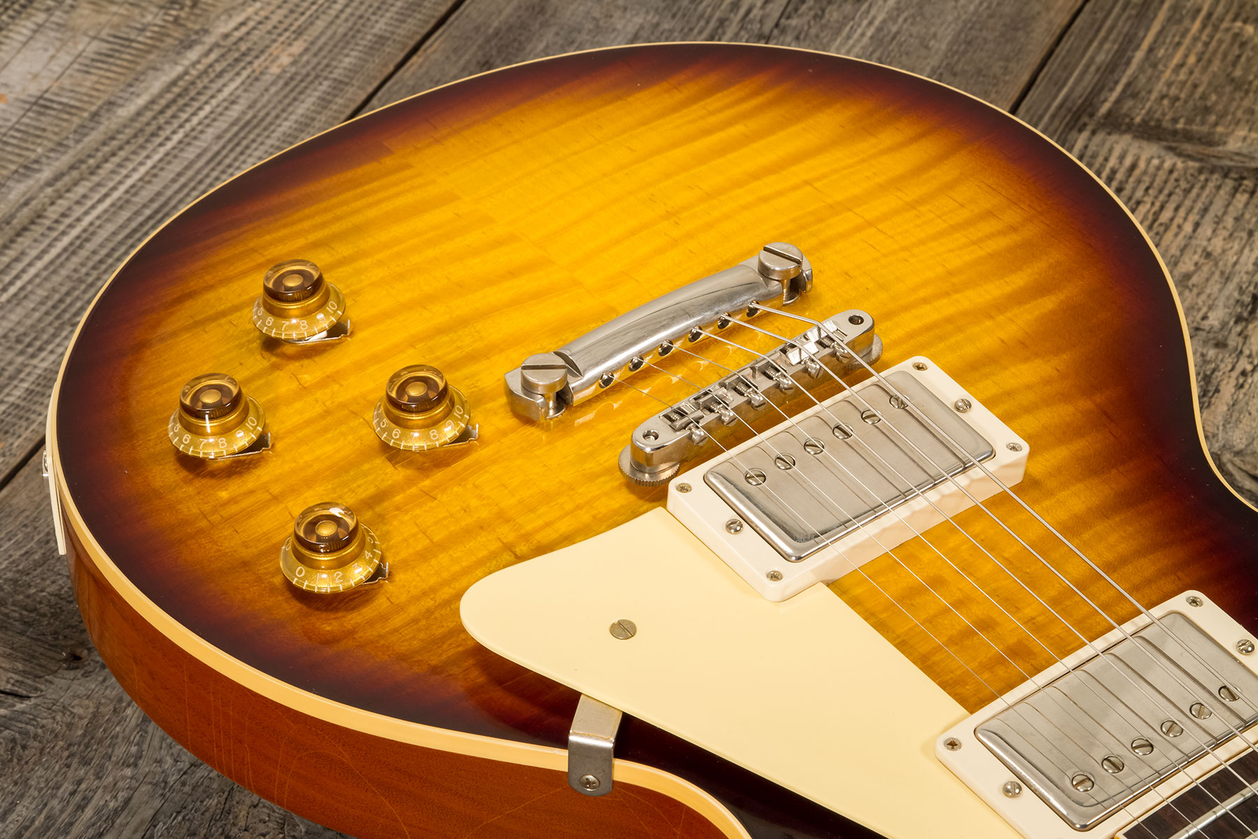 Gibson Custom Shop M2m Les Paul Standard 1959 2h Ht Rw #932147 - Murphy Lab Ultra Light Aged Kindred Burst - Single-Cut-E-Gitarre - Variation 3