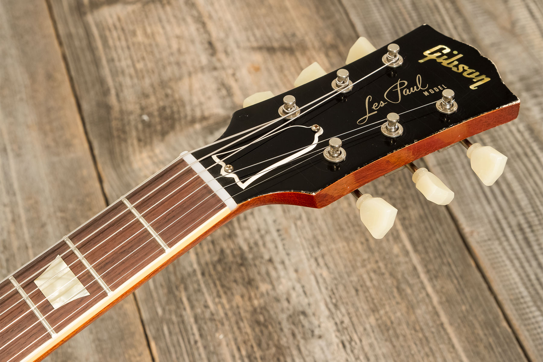 Gibson Custom Shop M2m Les Paul Standard 1959 2h Ht Rw #932609 - Murphy Lab Light Aged Royal Tea Burst - Single-Cut-E-Gitarre - Variation 9