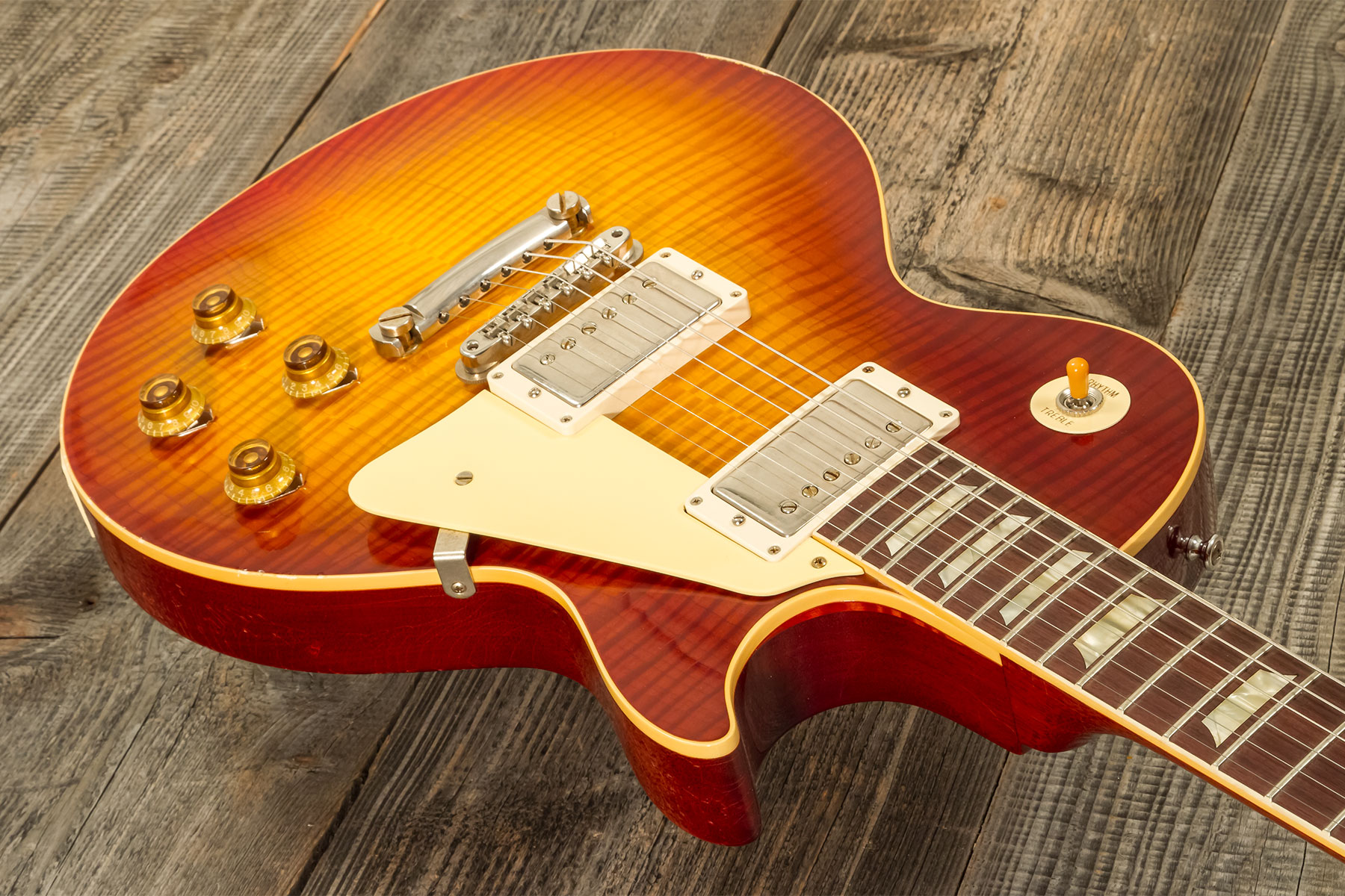 Gibson Custom Shop M2m Les Paul Standard 1959 2h Ht Rw #932609 - Murphy Lab Light Aged Royal Tea Burst - Single-Cut-E-Gitarre - Variation 2