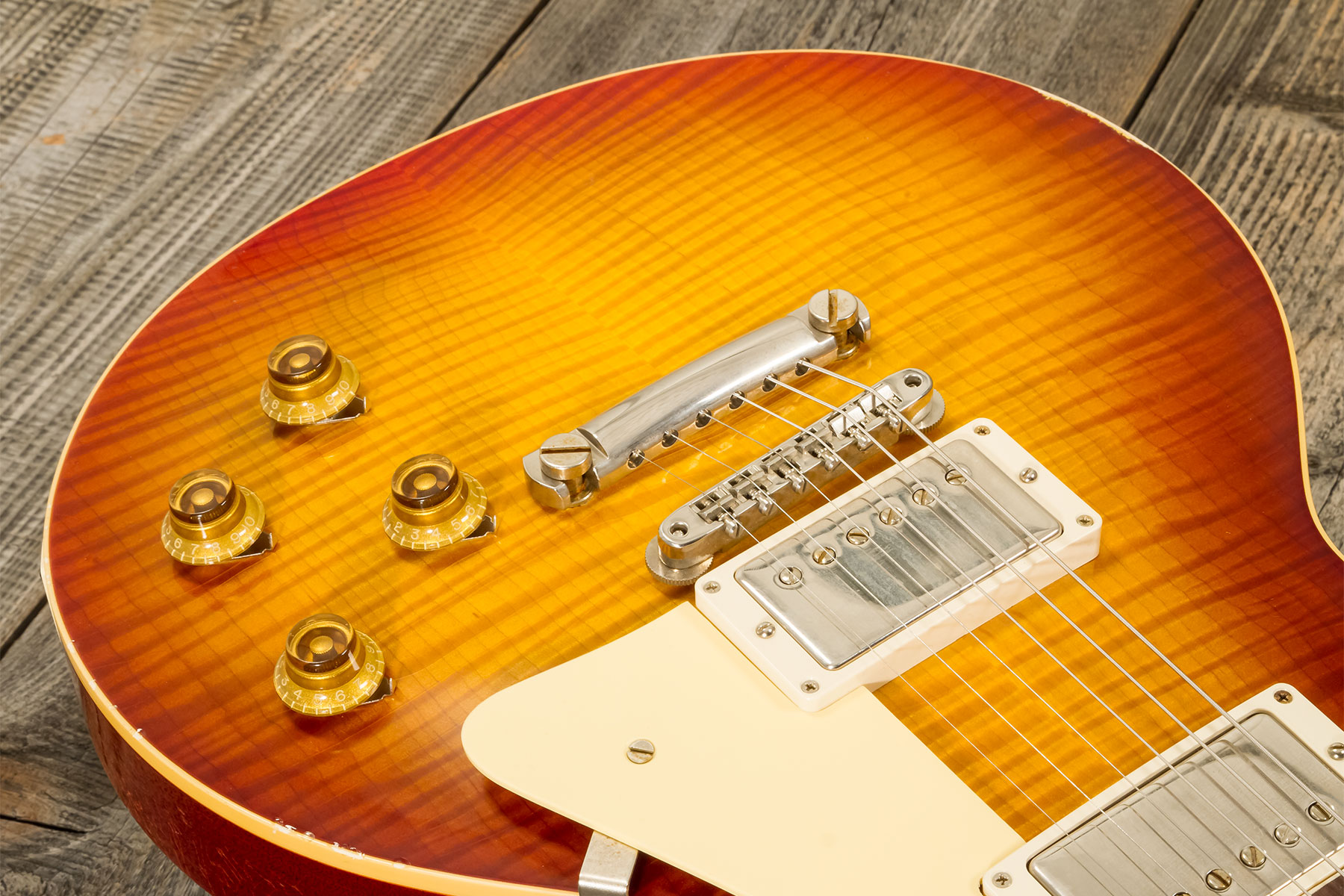 Gibson Custom Shop M2m Les Paul Standard 1959 2h Ht Rw #932609 - Murphy Lab Light Aged Royal Tea Burst - Single-Cut-E-Gitarre - Variation 3