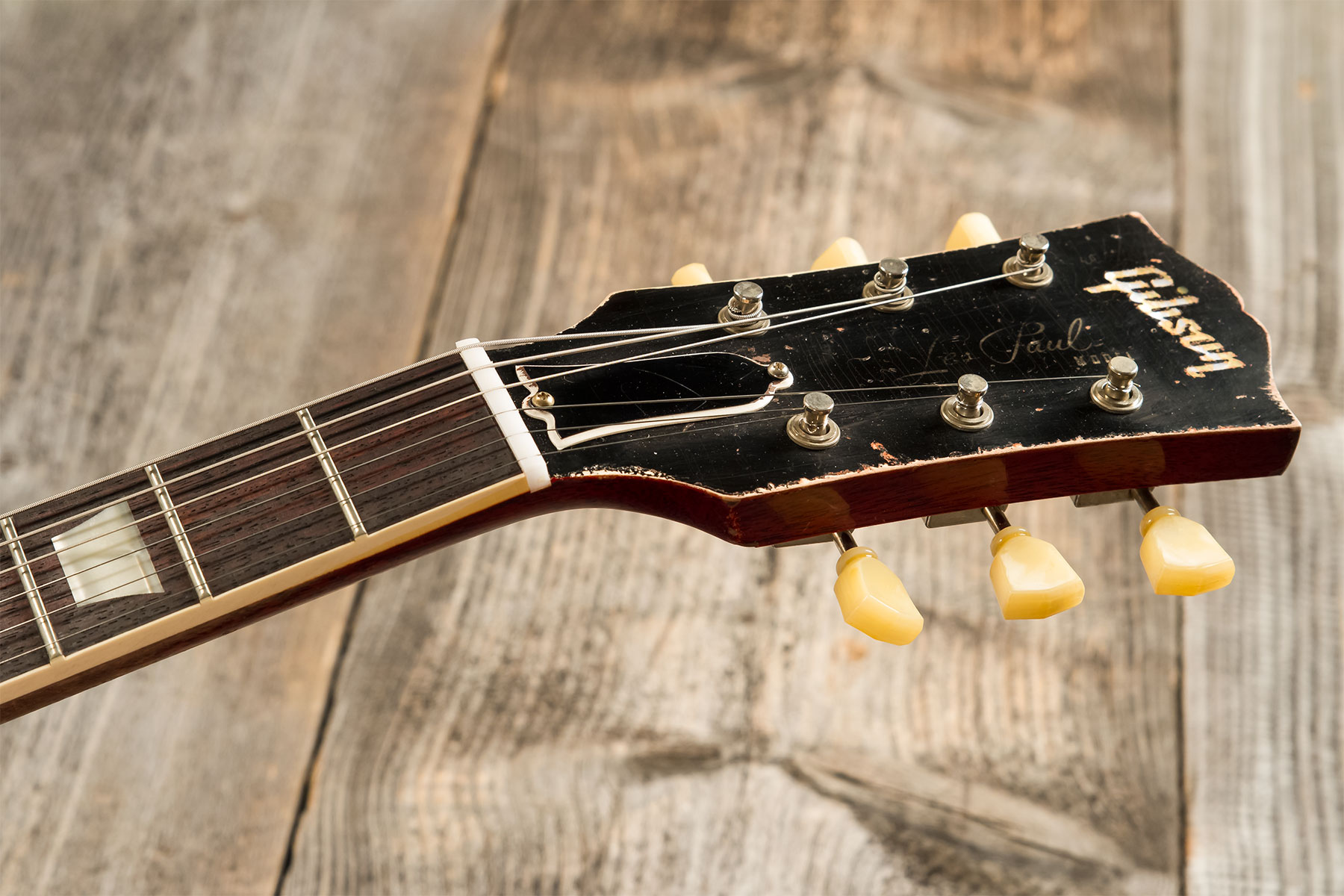 Gibson Custom Shop M2m Les Paul Standard 1959 2h Ht Rw #942047 - Murphy Lab Ultra Heavy Aged Golden Poppy Burst - Single-Cut-E-Gitarre - Variation 8