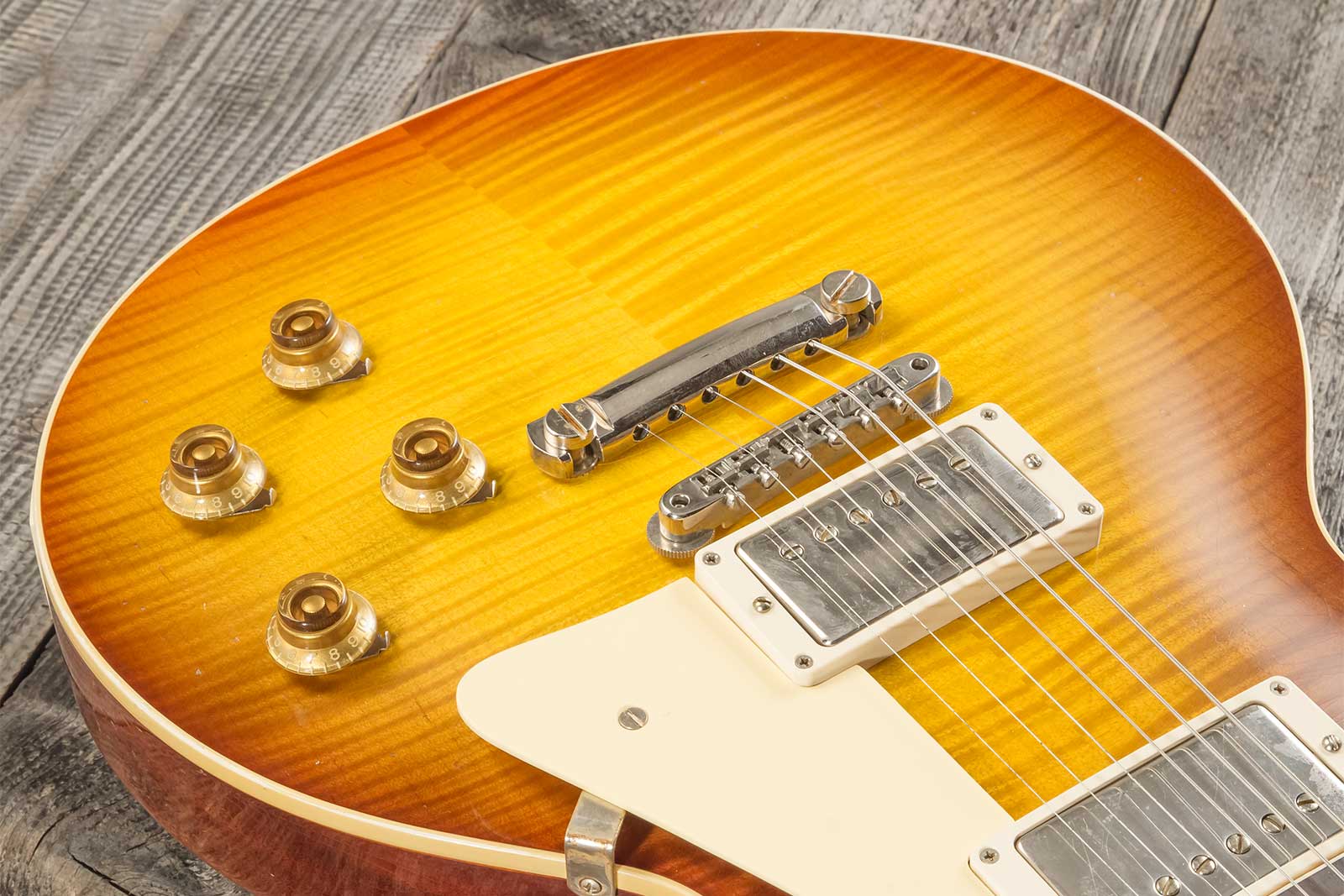 Gibson Custom Shop M2m Les Paul Standard 1959 2h Ht Rw #94898 - Murphy Lab Light Aged Royal Tea Burst - Single-Cut-E-Gitarre - Variation 3