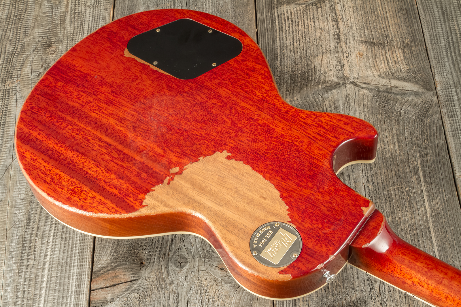 Gibson Custom Shop M2m Les Paul Standard 1959 2h Ht Rw #r961618 - Aged Sunrise Teaburst - Single-Cut-E-Gitarre - Variation 12
