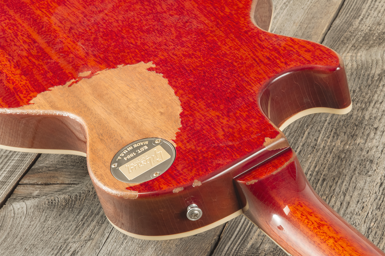 Gibson Custom Shop M2m Les Paul Standard 1959 2h Ht Rw #r961618 - Aged Sunrise Teaburst - Single-Cut-E-Gitarre - Variation 14