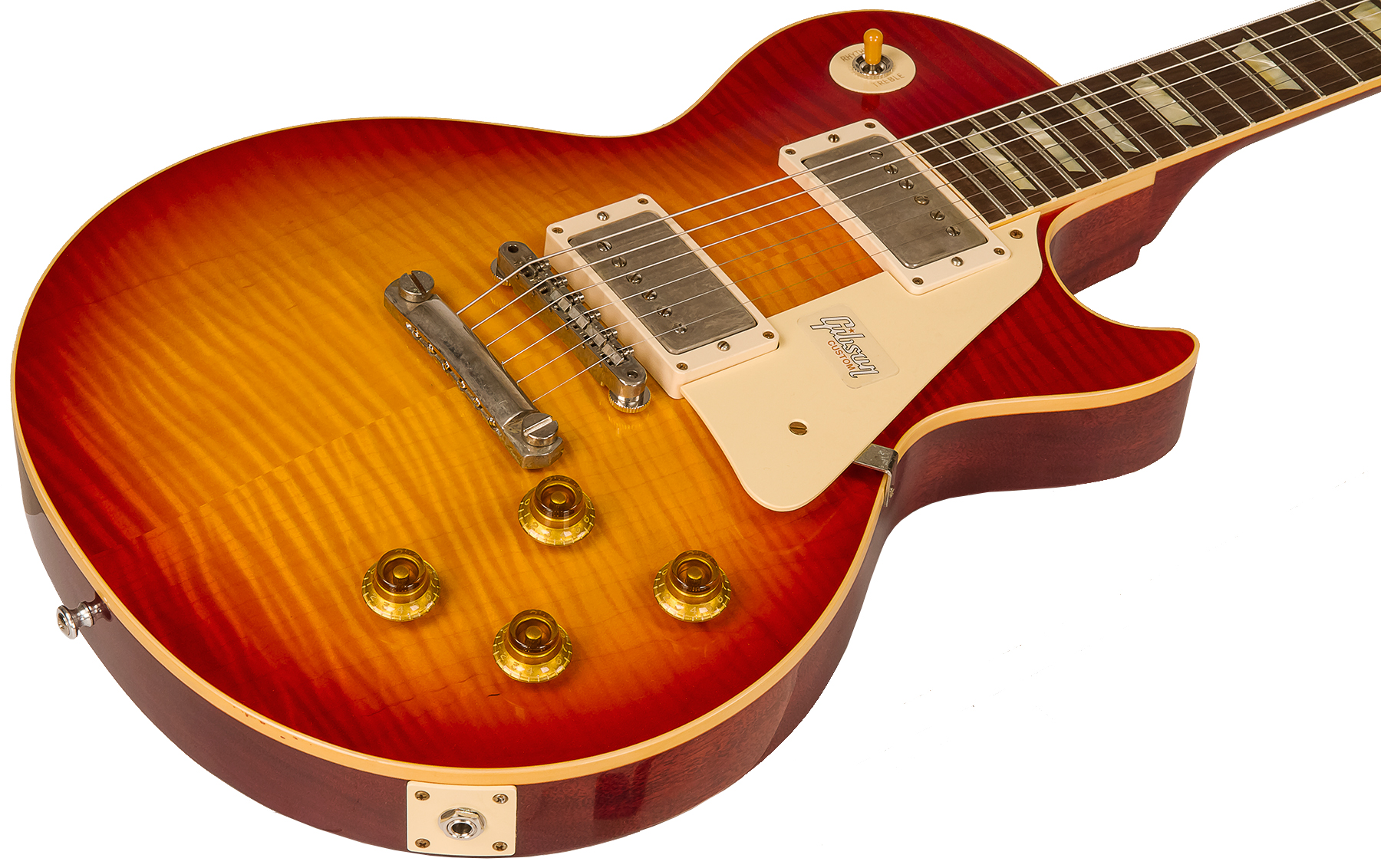 Gibson Custom Shop M2m Les Paul Standard 1959 60th Anniversary 2h Ht Rw #991818 - Vos Sunrise Teaburst - Single-Cut-E-Gitarre - Variation 2