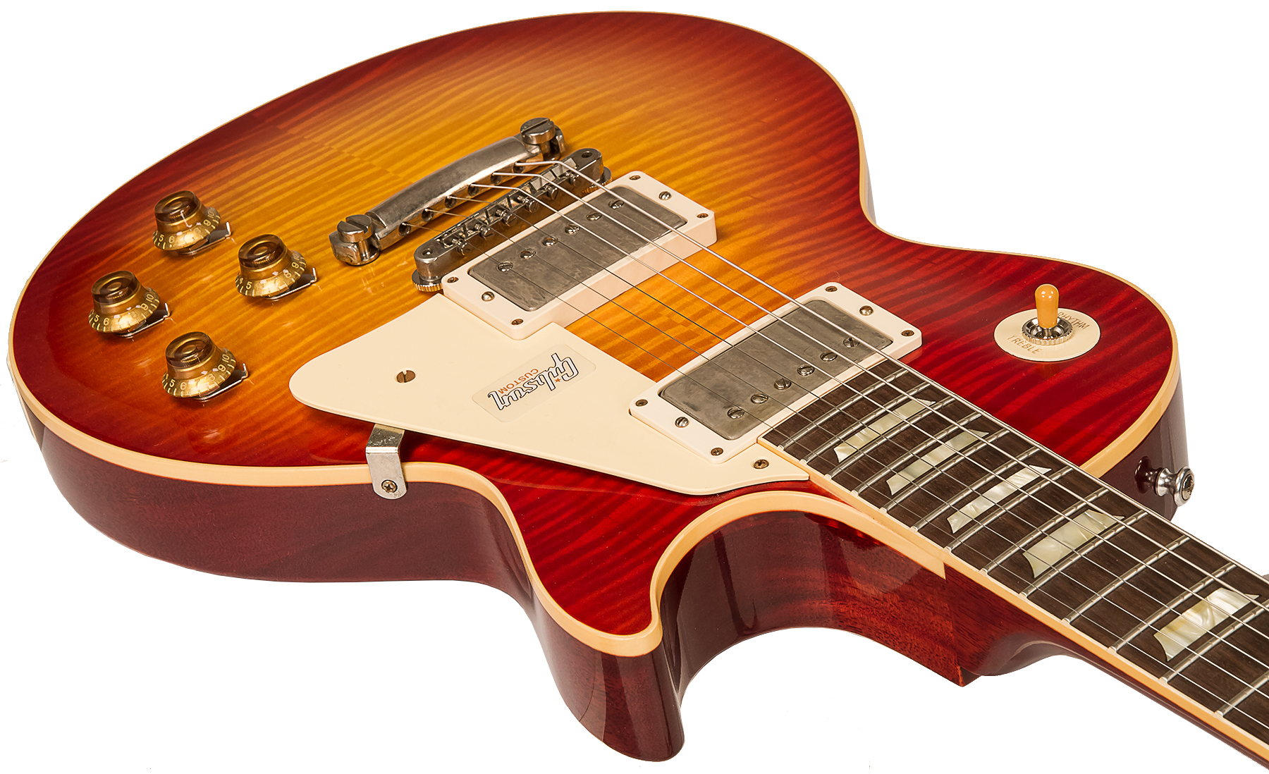 Gibson Custom Shop M2m Les Paul Standard 1959 60th Anniversary 2h Ht Rw #991818 - Vos Sunrise Teaburst - Single-Cut-E-Gitarre - Variation 3