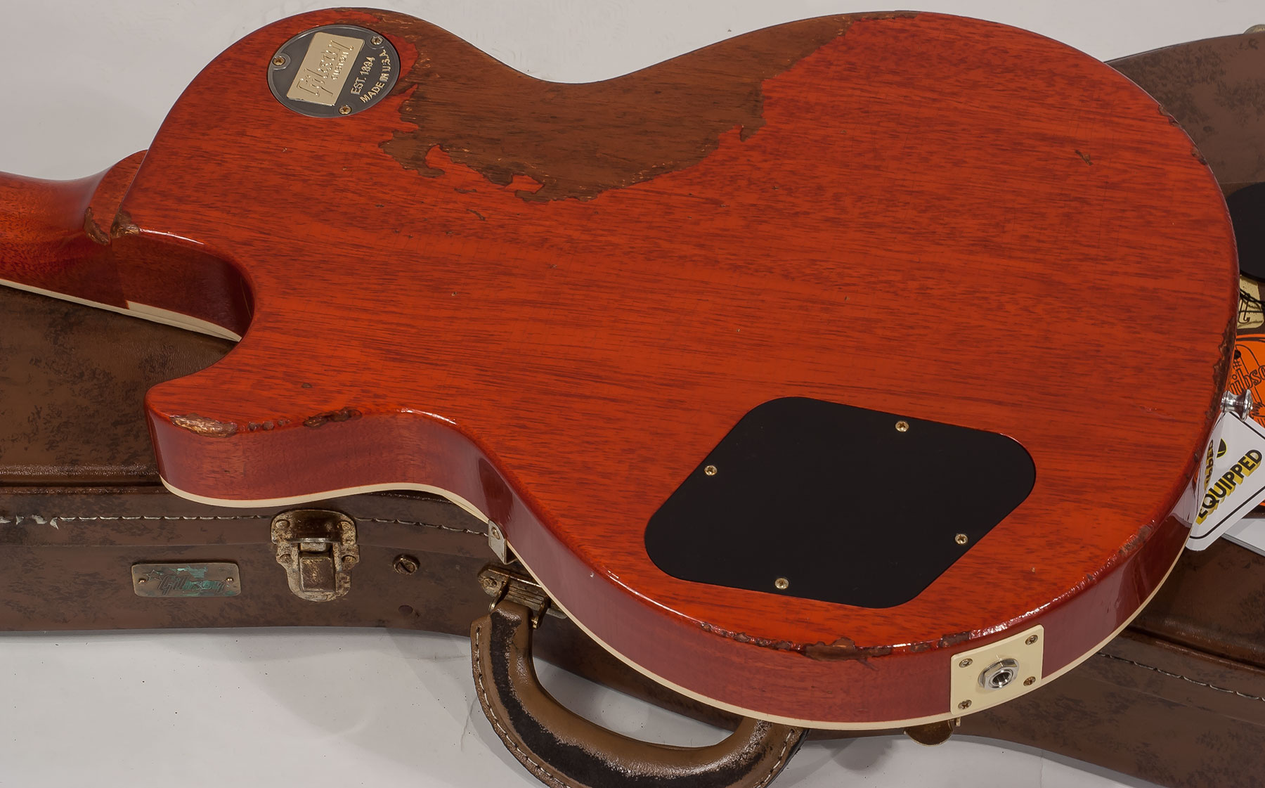Gibson Custom Shop M2m Les Paul Standard 1959 2h Ht Rw #982192 - Heavy Aged Sunrise Tea Burst - Single-Cut-E-Gitarre - Variation 4