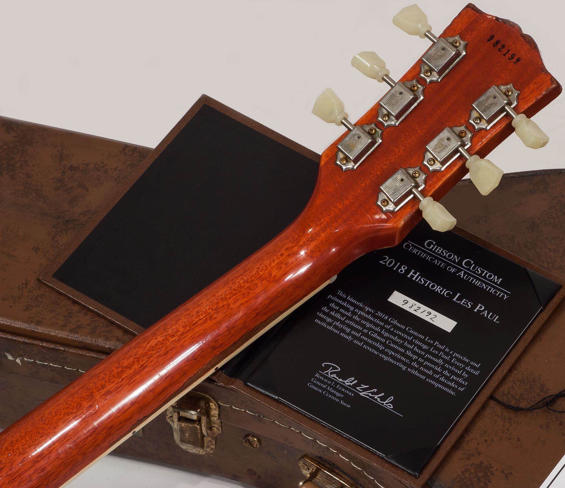 Gibson Custom Shop M2m Les Paul Standard 1959 2h Ht Rw #982192 - Heavy Aged Sunrise Tea Burst - Single-Cut-E-Gitarre - Variation 5