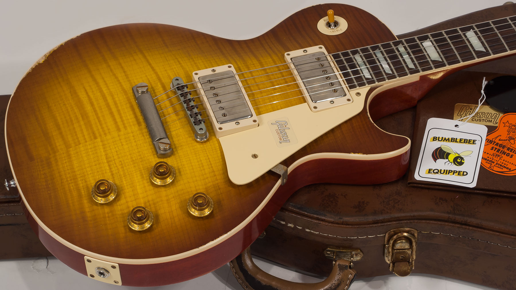Gibson Custom Shop M2m Les Paul Standard 1959 2h Ht Rw #982197 - Heavy Aged Iced Tea - Single-Cut-E-Gitarre - Variation 2